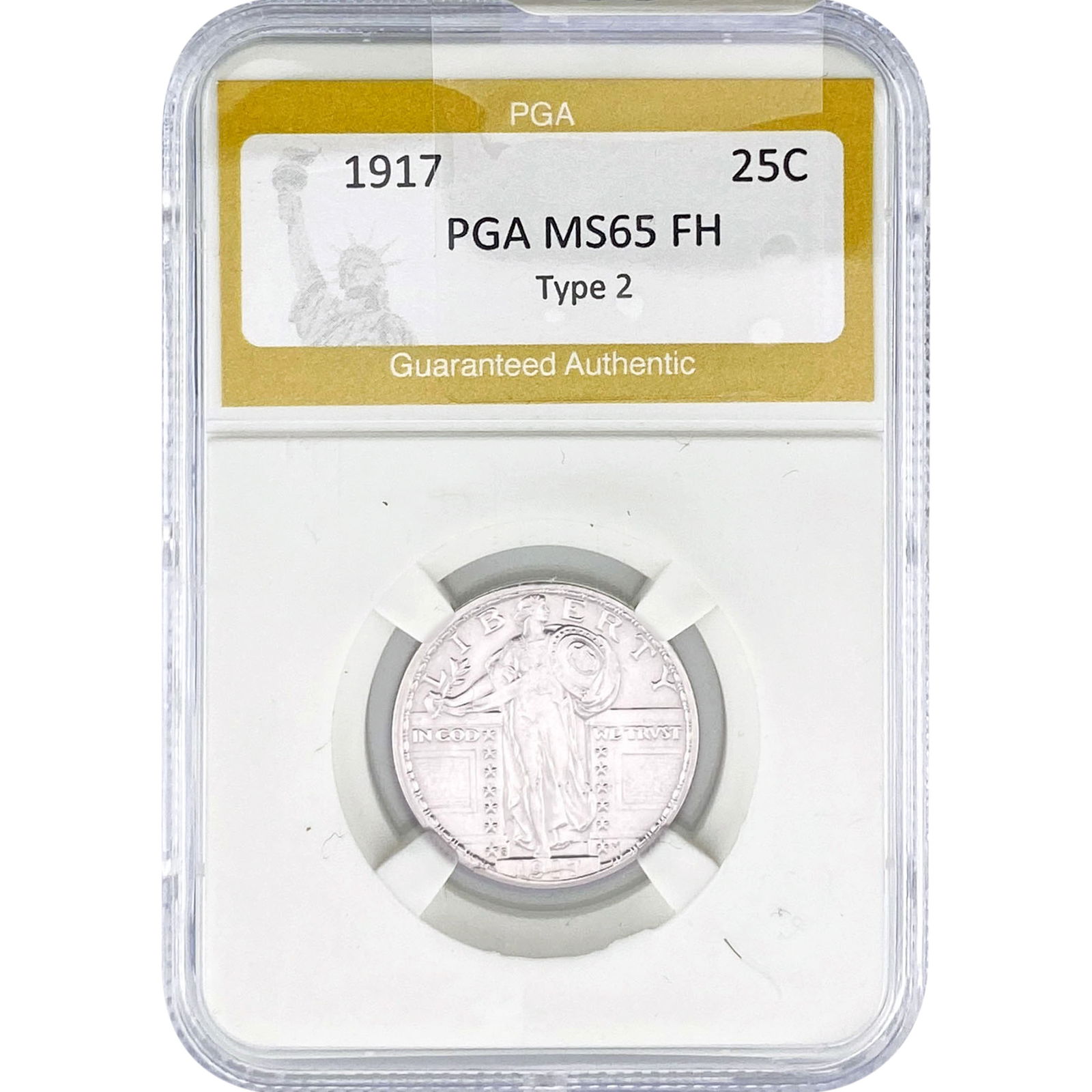 1917 Standing Liberty Quarter PGA MS65 FH: 1917 Standing Liberty Quarter PGA MS65 FH