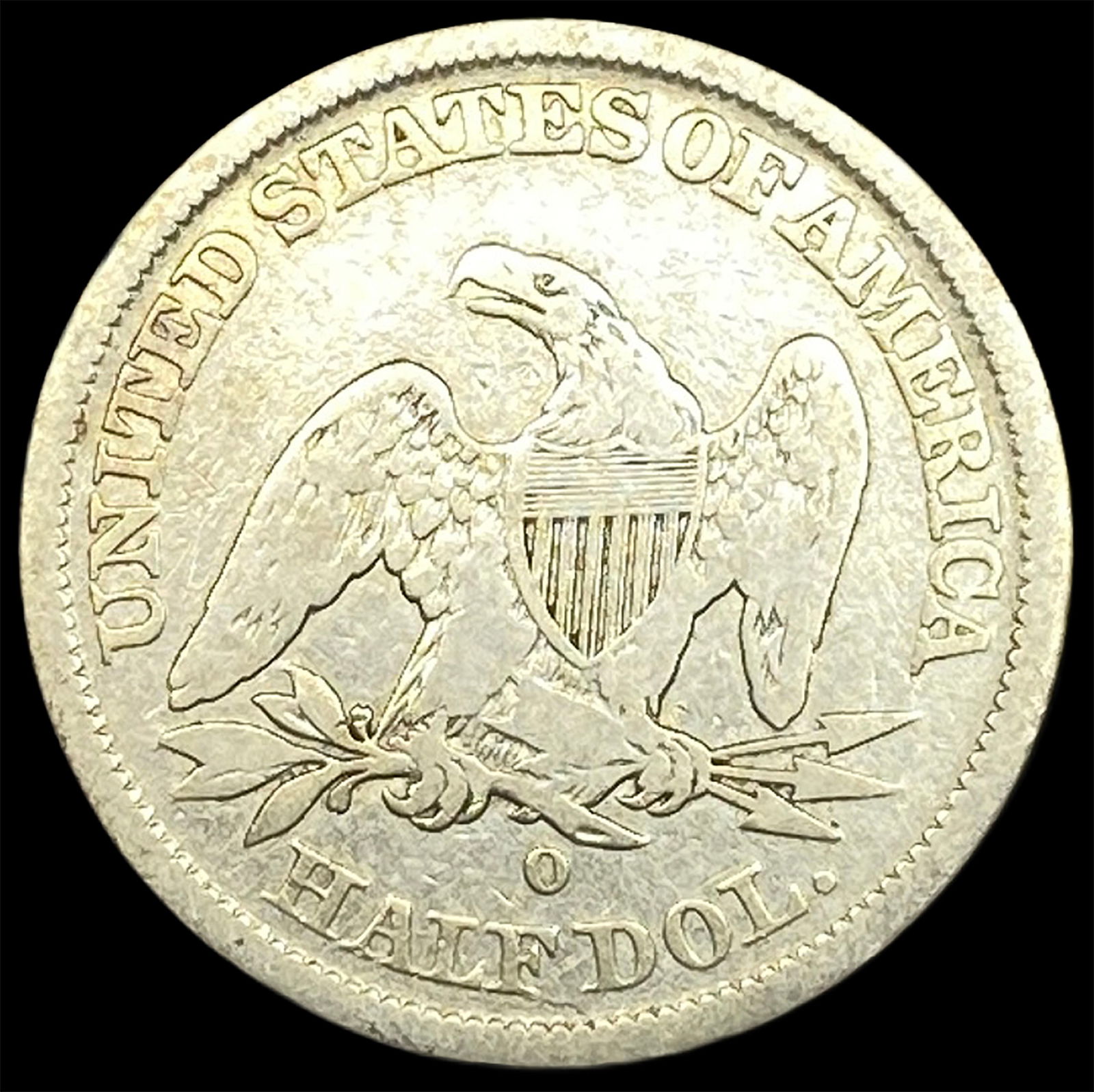 1843-O Silver Seated Liberty Half Dollar LIGHTLY CIRCULATED - 2