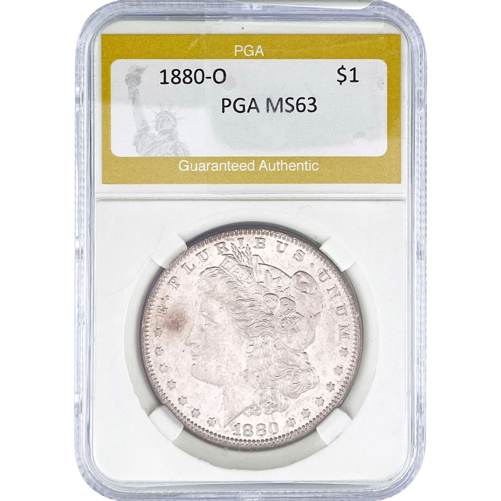 1880-O Morgan Silver Dollar PGA MS63: 1880-O Morgan Silver Dollar PGA MS63