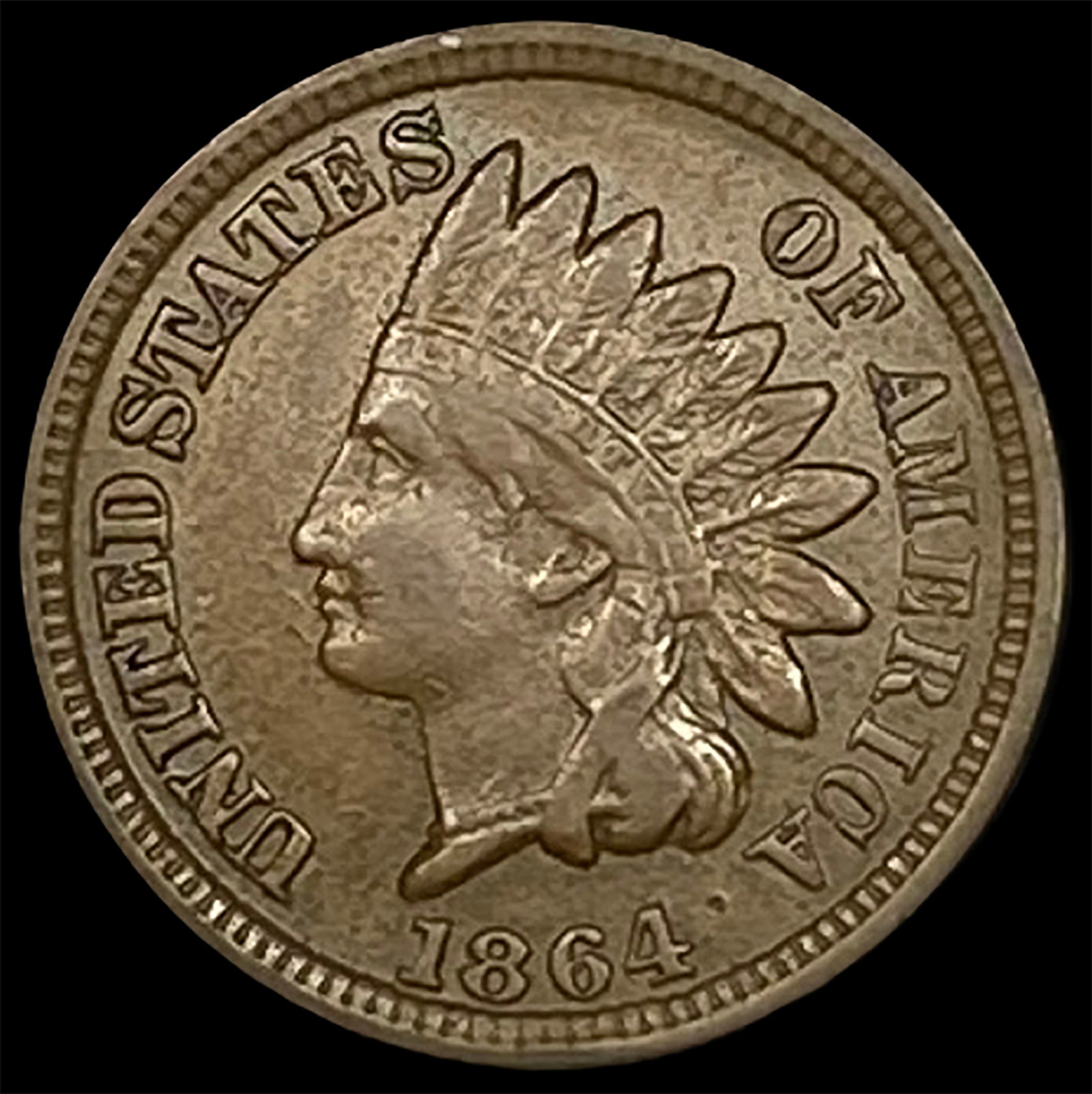 1864 Bronze Indian Head Cent ABOUT UNCIRCULATED (1 of 2)