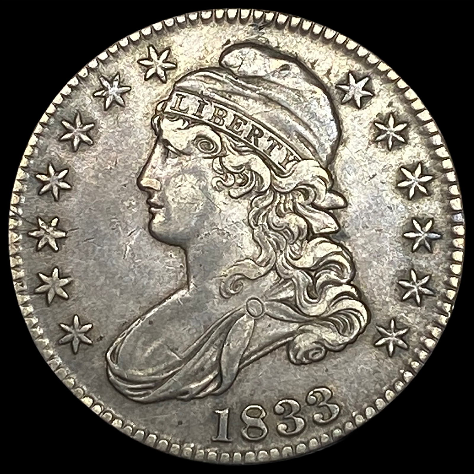 1833 Capped Bust Half Dollar NEARLY UNCIRCULATED (1 of 2)