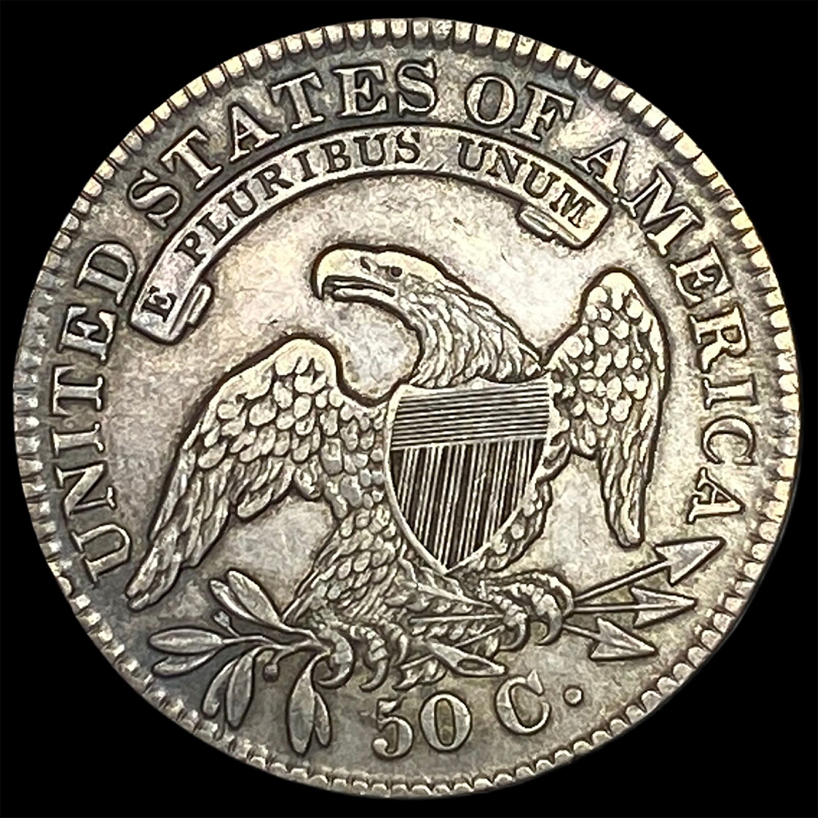 1833 Capped Bust Half Dollar NEARLY UNCIRCULATED - 2