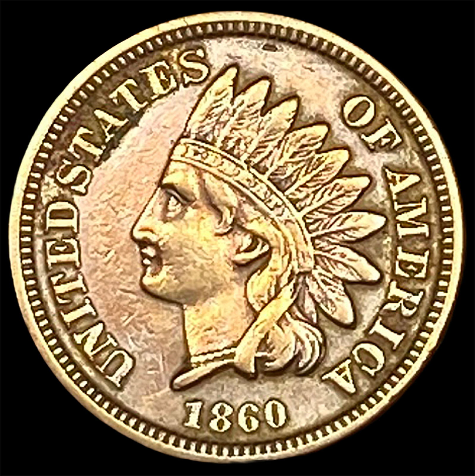 1860 Copper-Nickel Indian Head Cent HIGH GRADE (1 of 2)