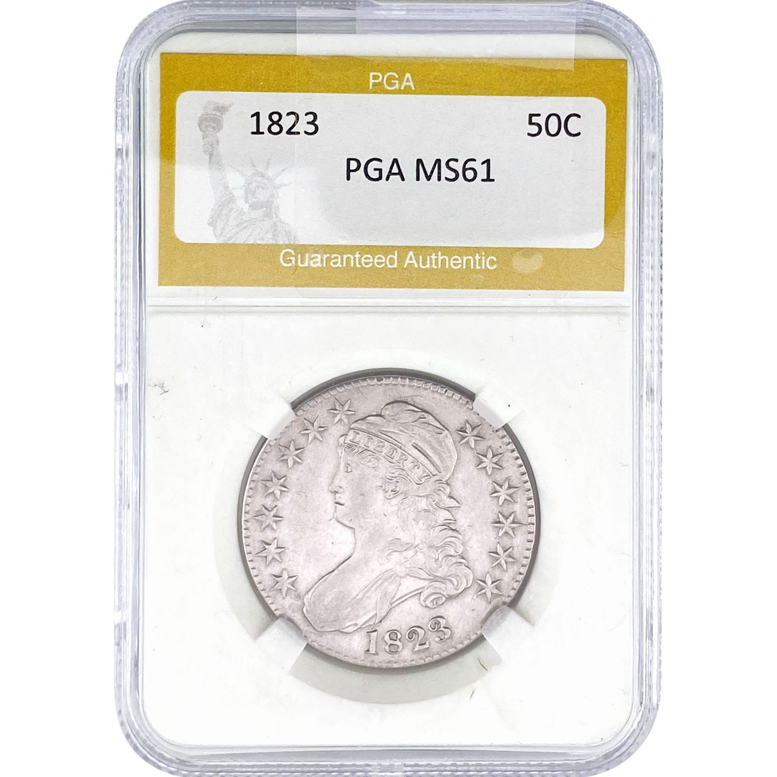 1823 Capped Bust Half Dollar PGA MS61 (1 of 2)