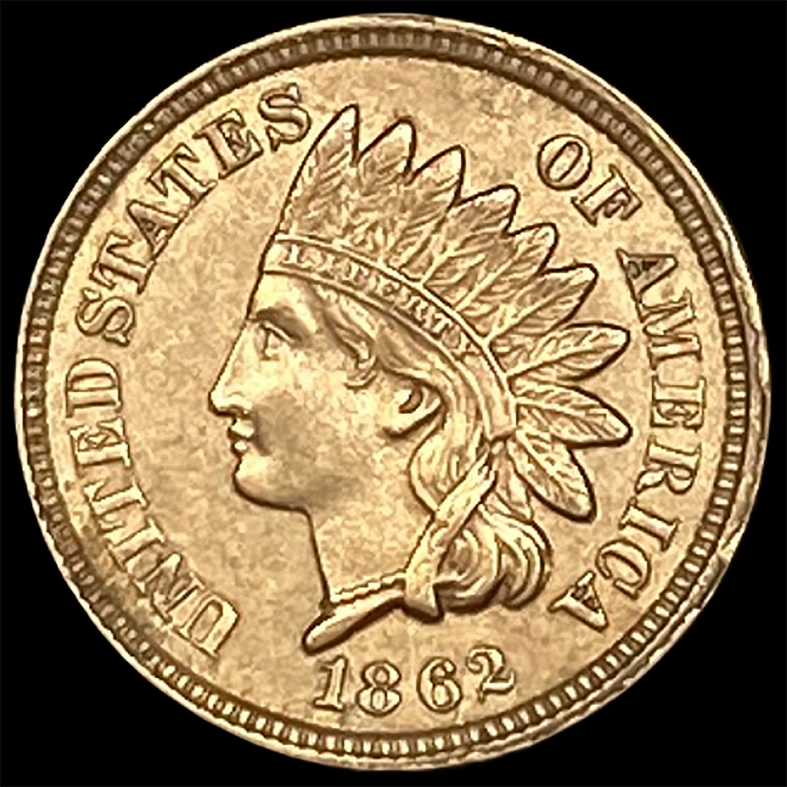 1862 Copper-Nickel Indian Head Cent CLOSELY UNCIRCULATED (1 of 2)