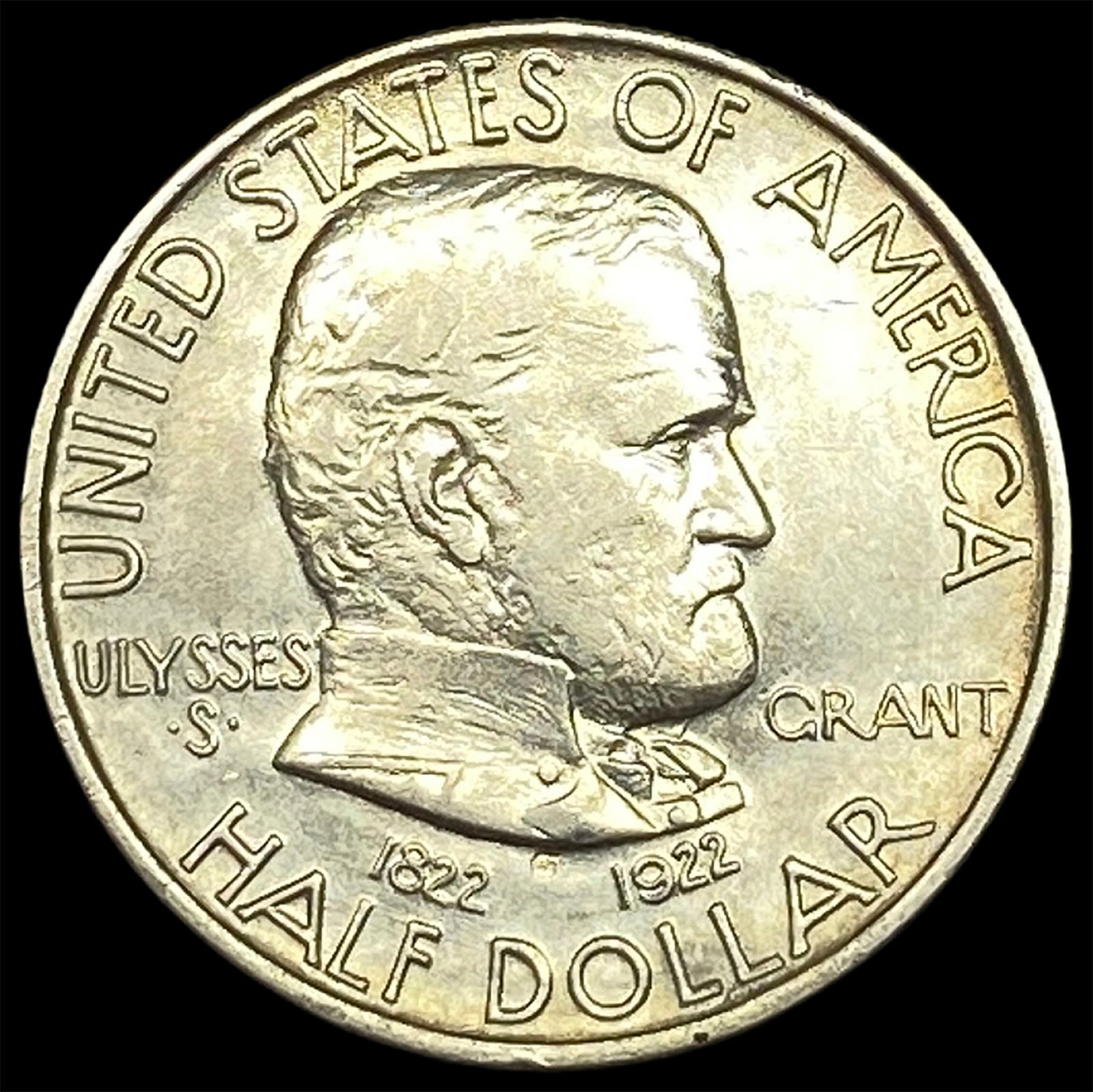 1922-S Silver Grant Memorial Half Dollar CLOSELY UNCIRCULATED (1 of 2)