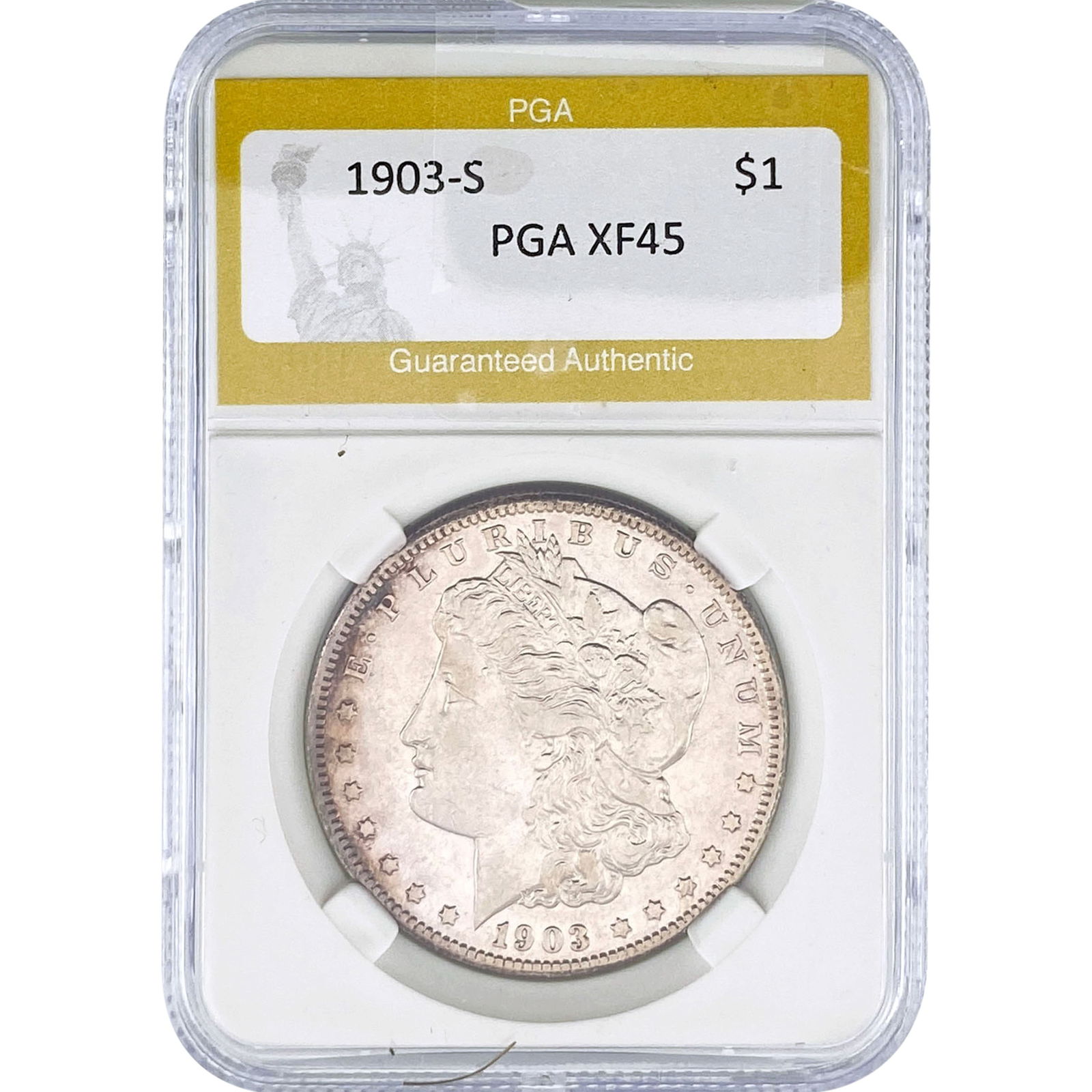 1903-S Morgan Silver Dollar PGA XF45: 1903-S Morgan Silver Dollar PGA XF45