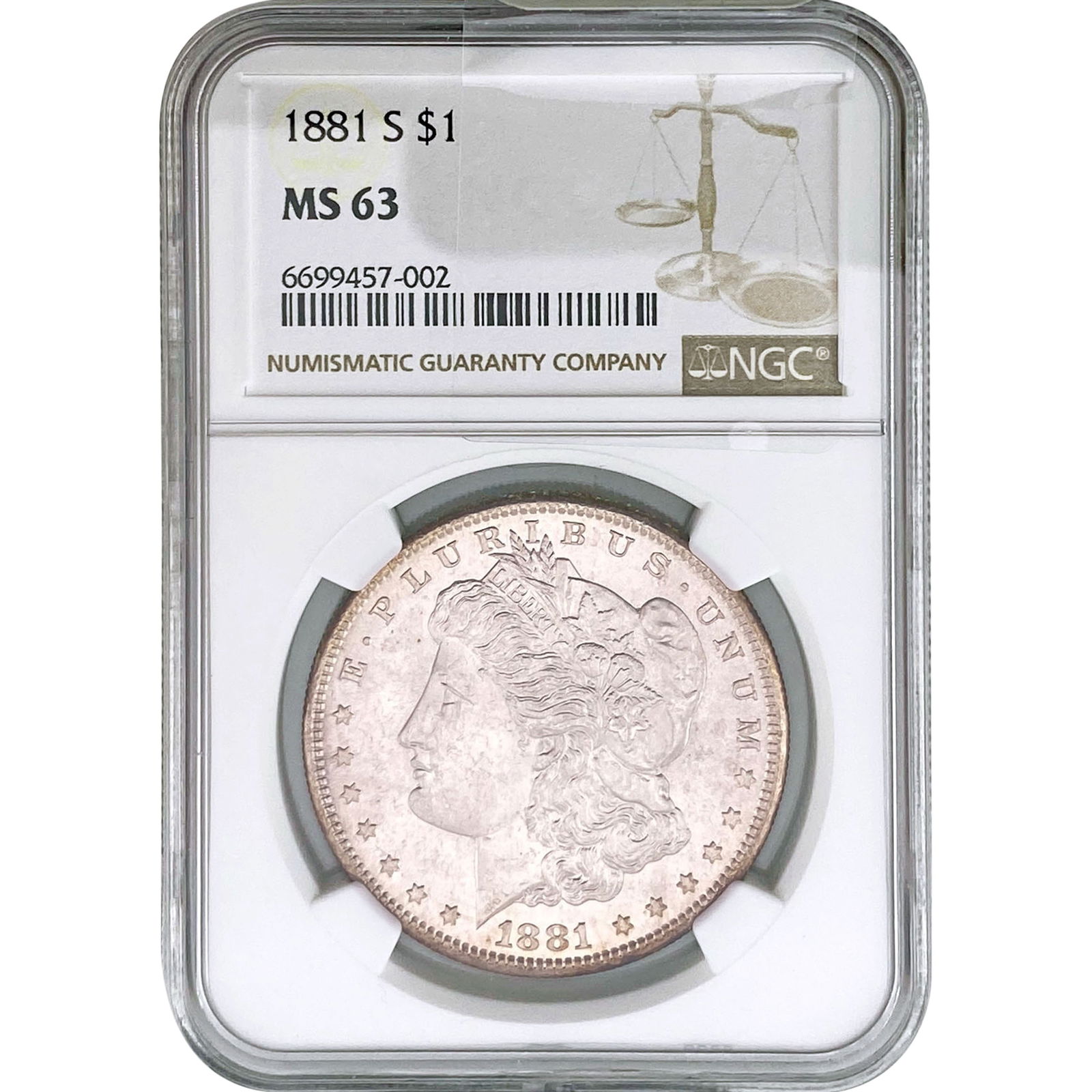 1881-S Morgan Silver Dollar NGC MS63 (1 of 2)