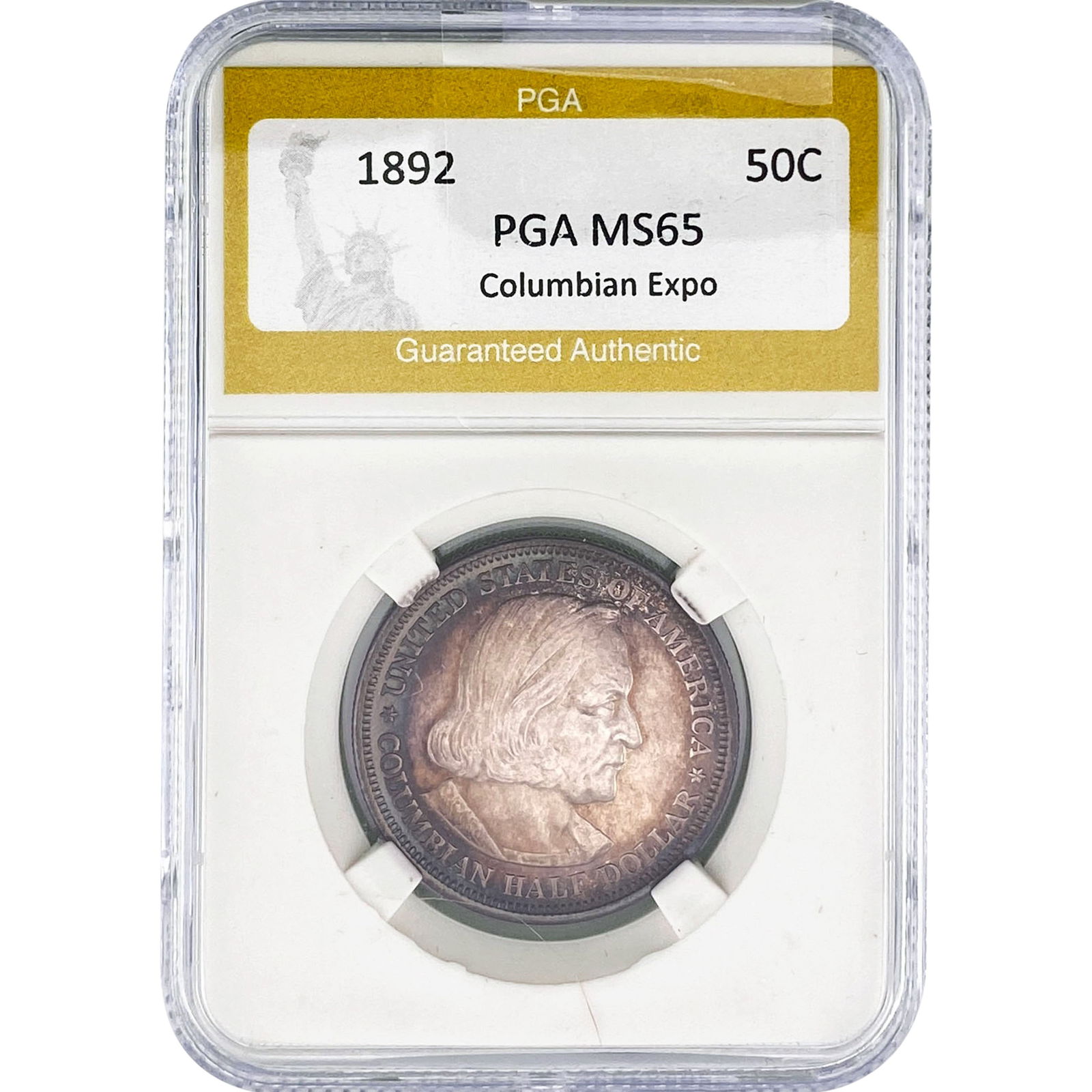 1892 Columbian Expo Half Dollar PGA MS65: 1892 Columbian Expo Half Dollar PGA MS65