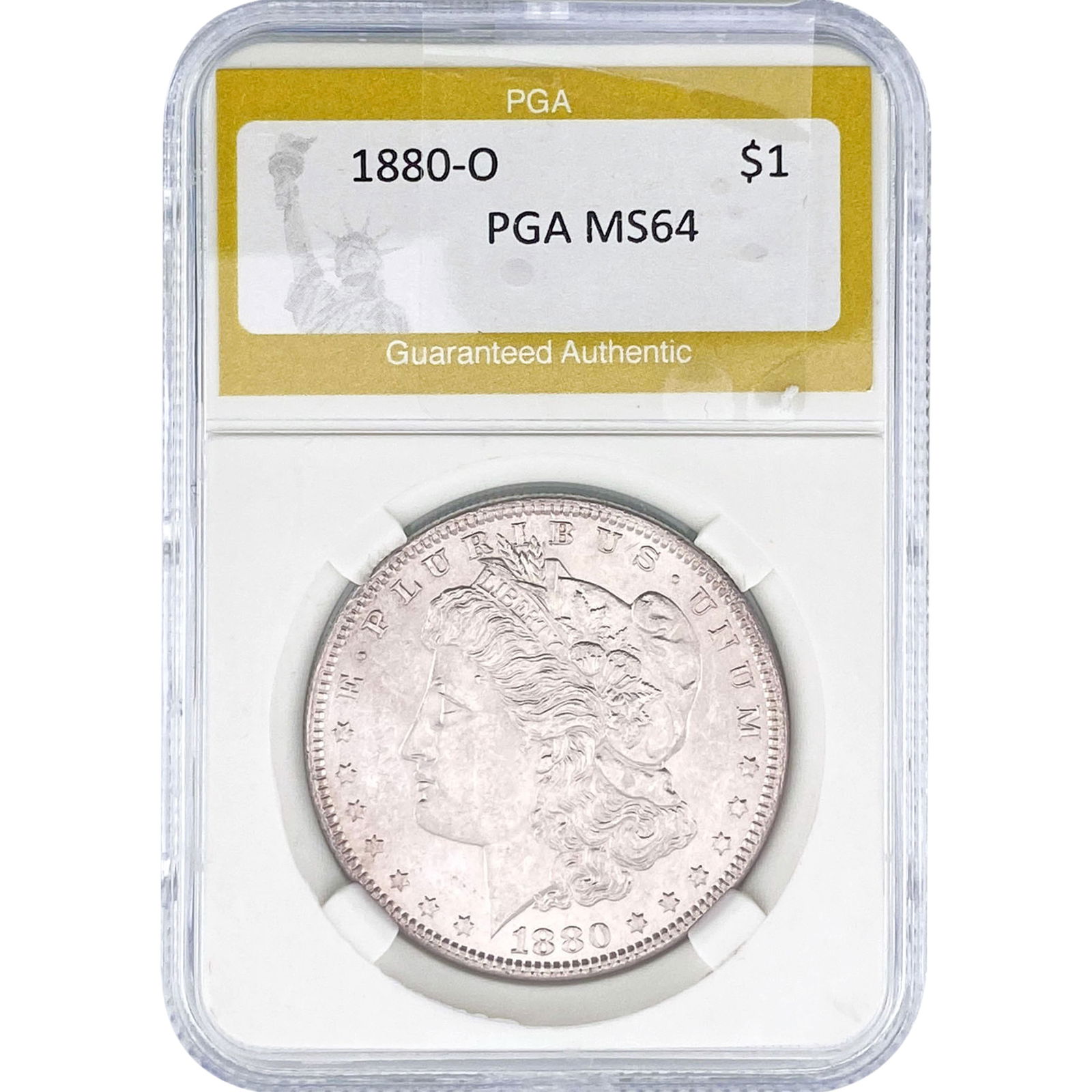 1880-O Morgan Silver Dollar PGA MS64: 1880-O Morgan Silver Dollar PGA MS64