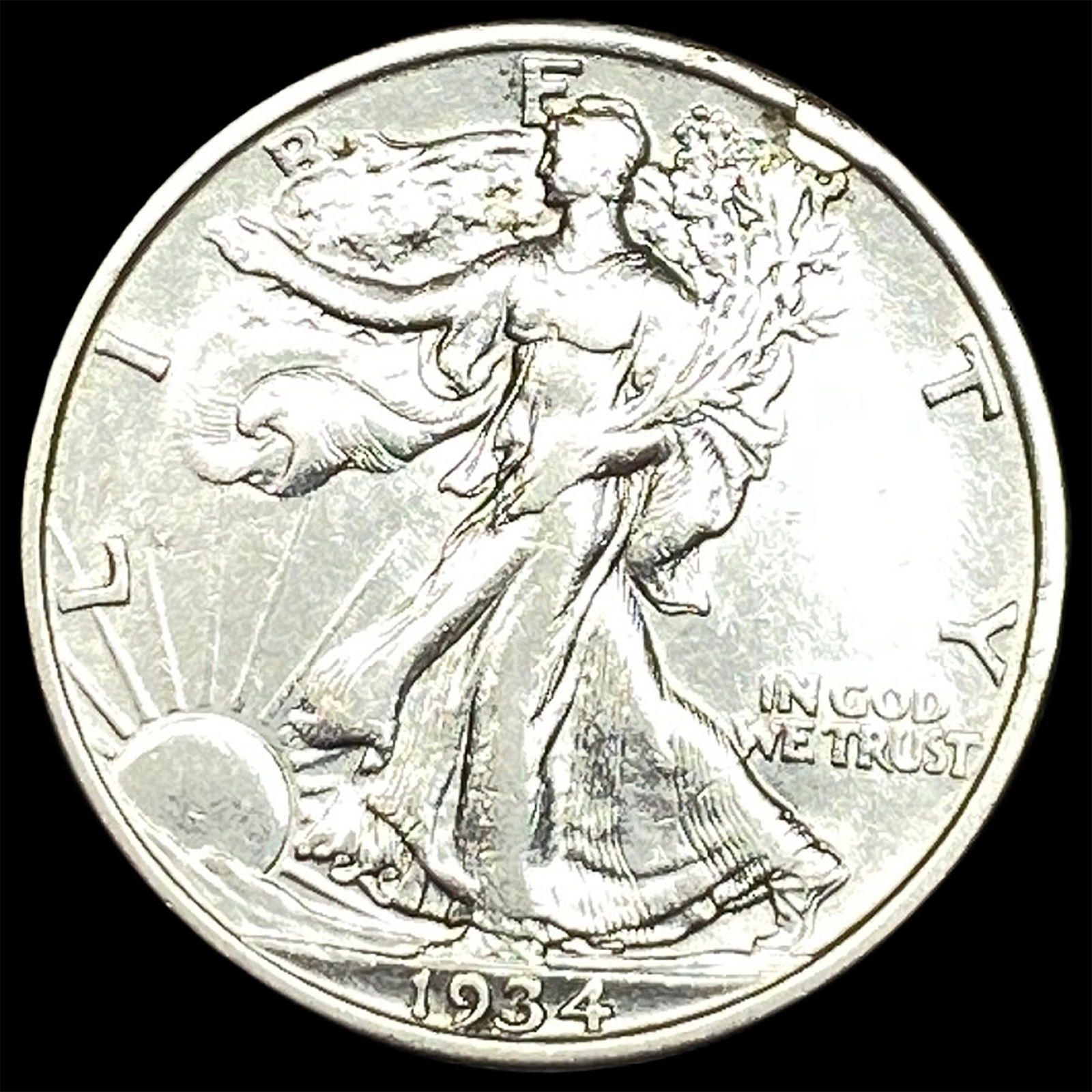 1934 Silver Half Dollar Walking Liberty NEARLY UNCIRCULATED (1 of 2)