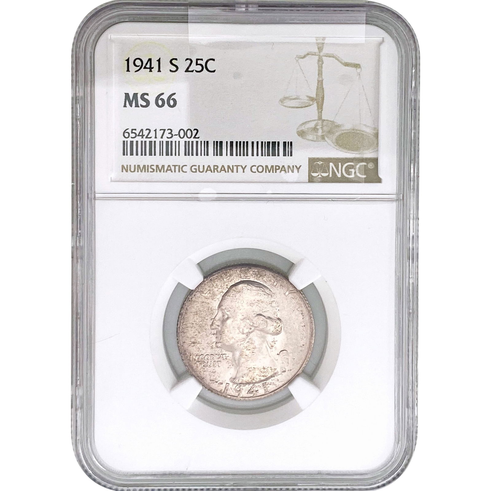 1941-S Washington Silver Quarter NGC MS66 (1 of 2)