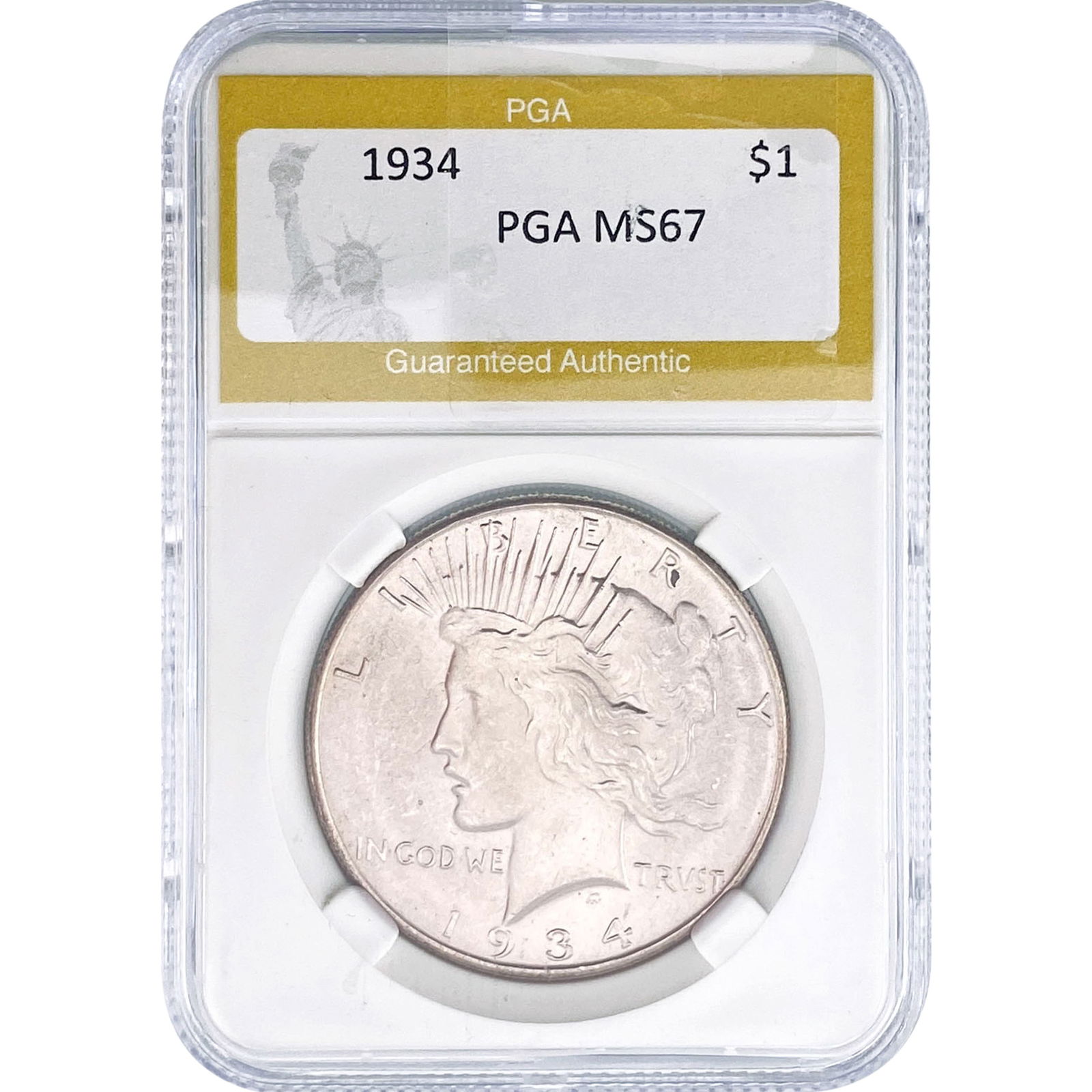 1934 Silver Peace Dollar PGA MS67 (1 of 2)