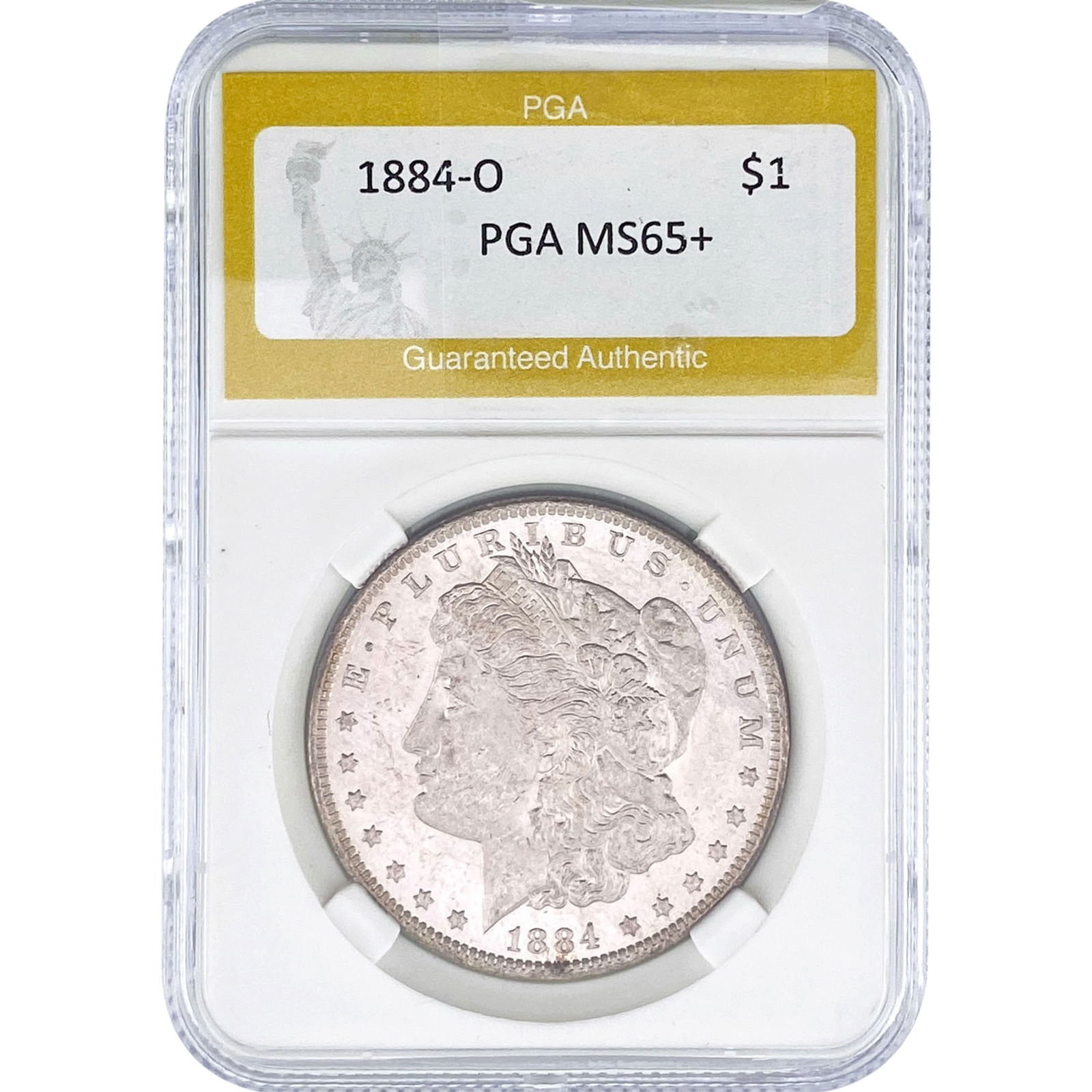 1884-O Morgan Silver Dollar PGA MS64 PL: 1884-O Morgan Silver Dollar PGA MS64 PL