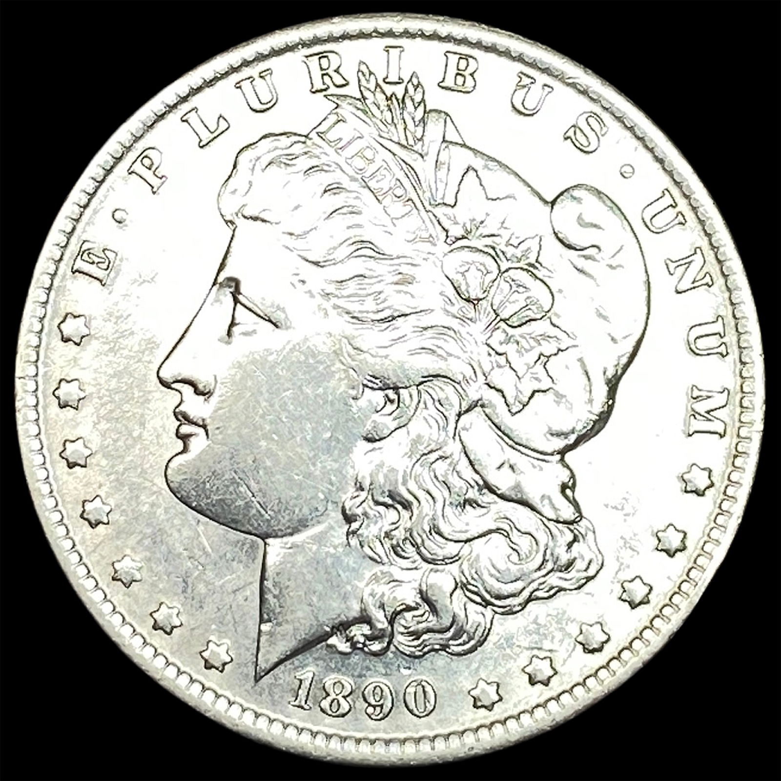 1890 Silver Morgan Dollar CLOSELY UNCIRCULATED: 1890 Silver Morgan Dollar CLOSELY UNCIRCULATED