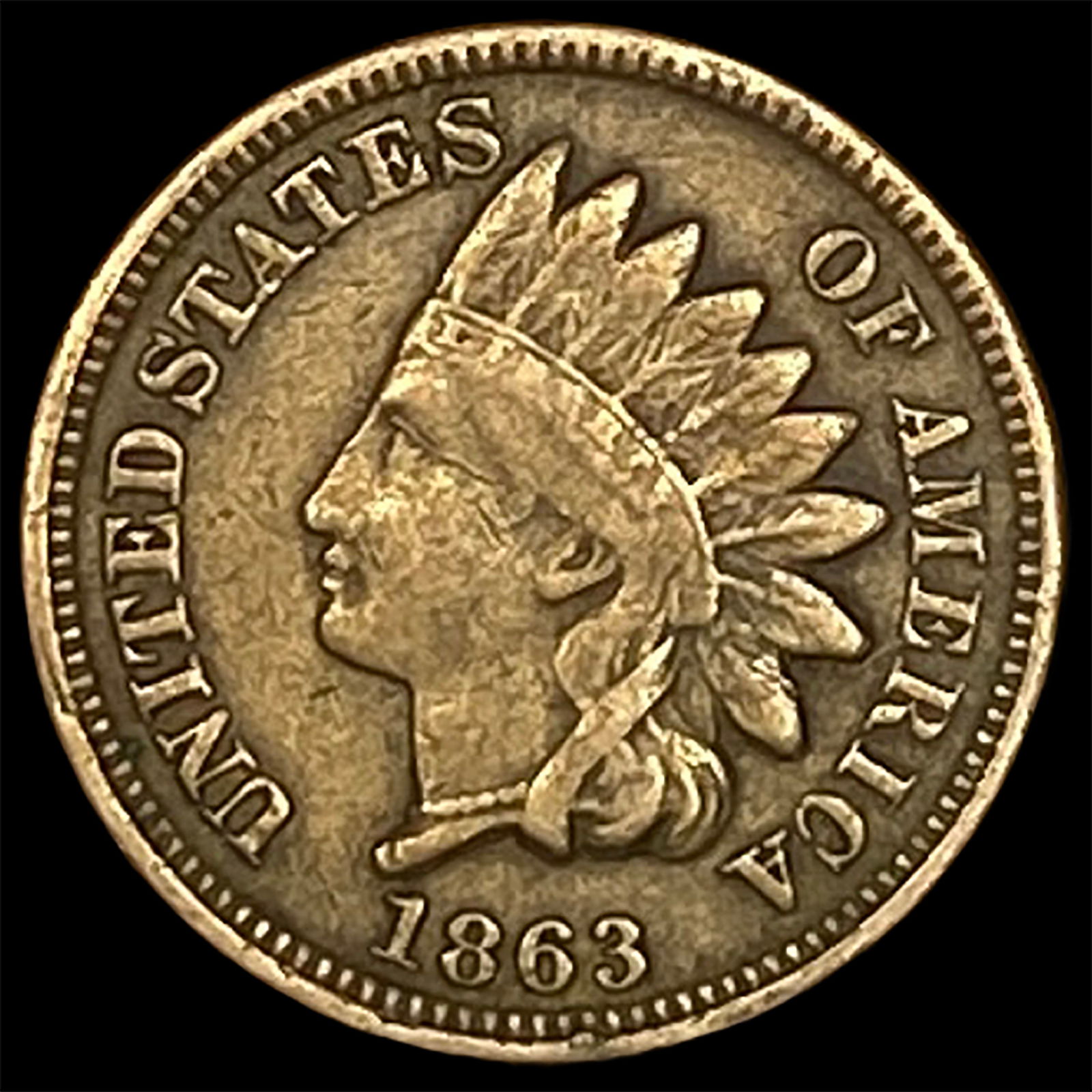 1863 Indian Head Cent LIGHTLY CIRCULATED (1 of 2)