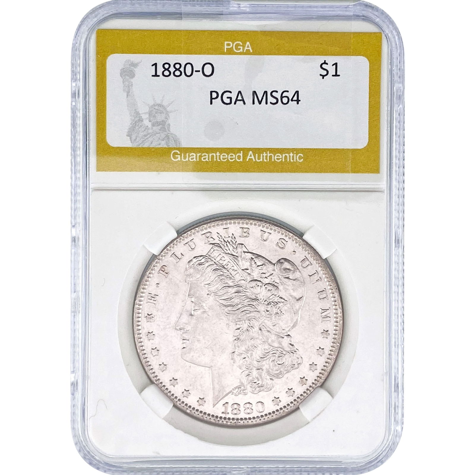1880-O Morgan Silver Dollar PGA MS64: 1880-O Morgan Silver Dollar PGA MS64