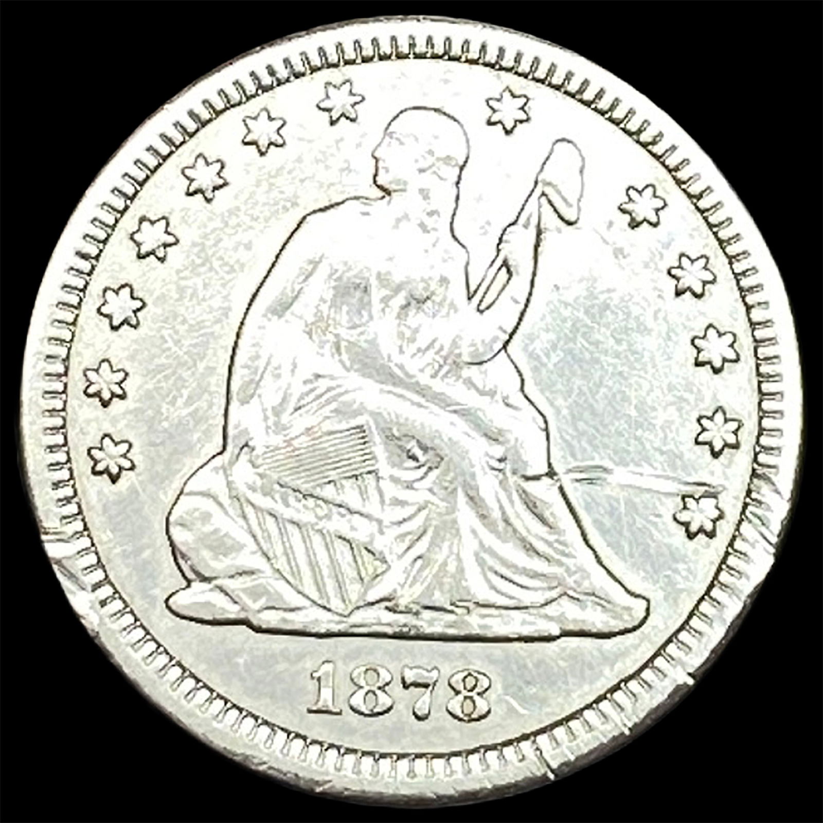 1878-CC Silver Seated Liberty Quarter HIGH GRADE: 1878-CC Silver Seated Liberty Quarter HIGH GRADE