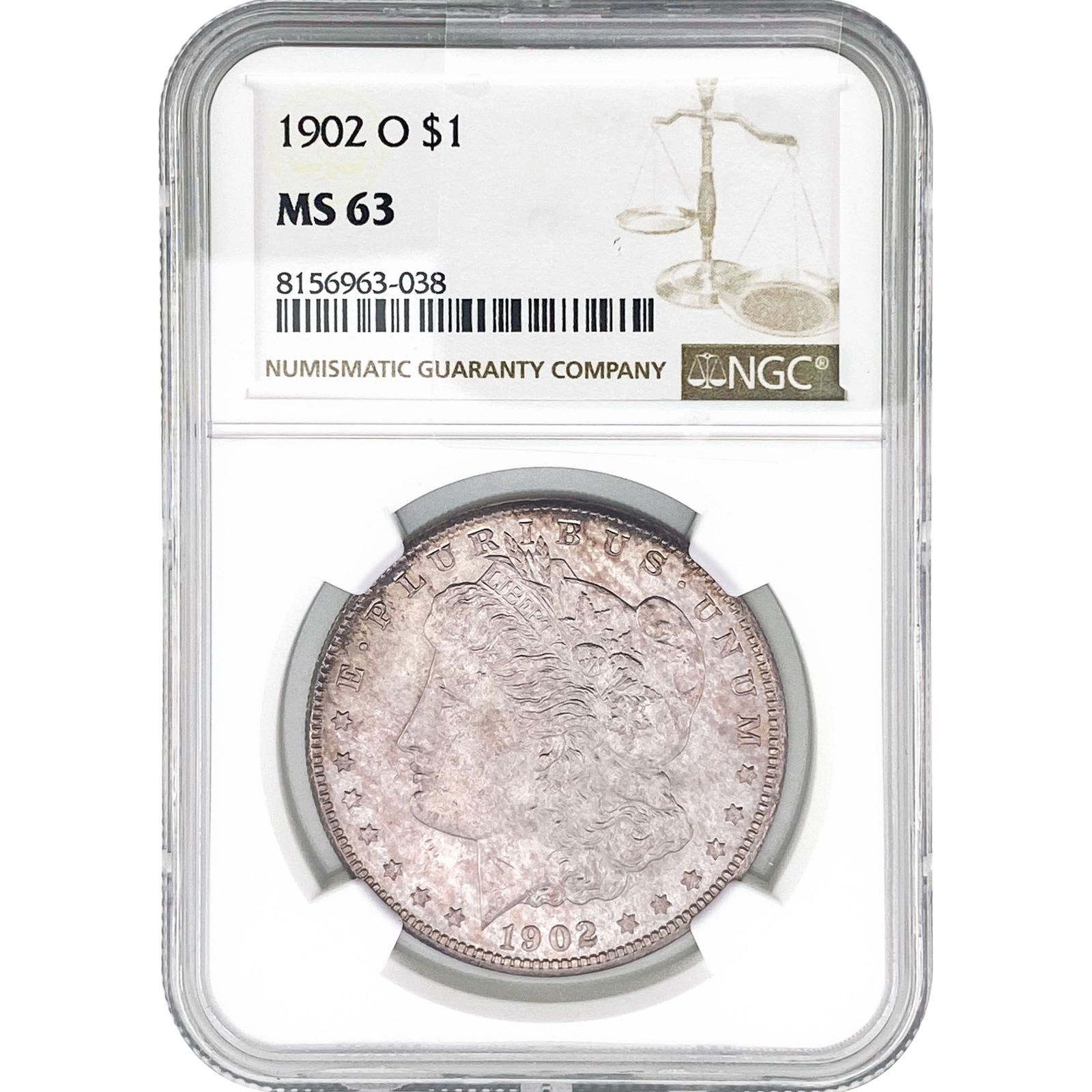1902-O Morgan Silver Dollar NGC MS63: 1902-O Morgan Silver Dollar NGC MS63