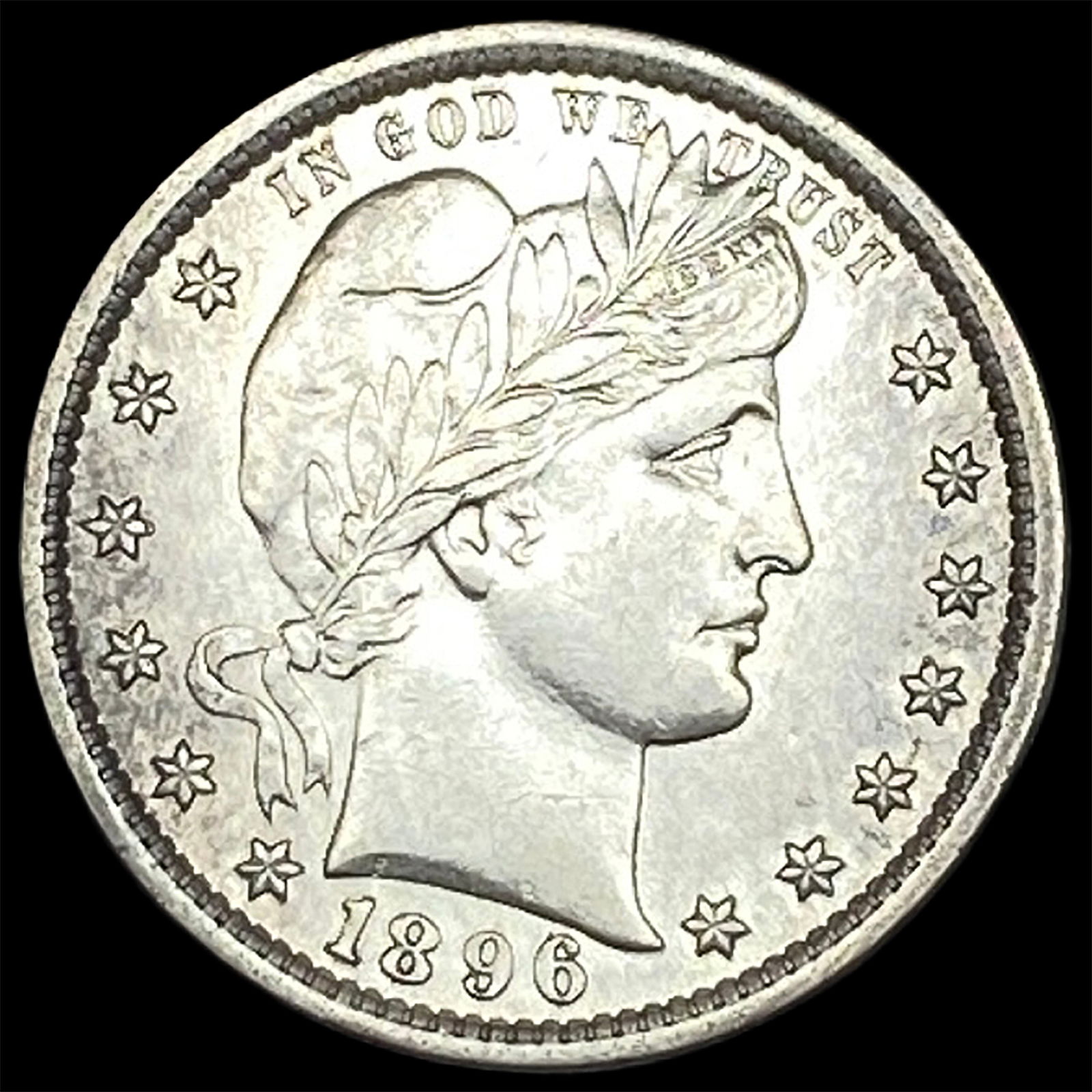 1896 Silver Barber Quarter CLOSELY UNCIRCULATED (1 of 2)