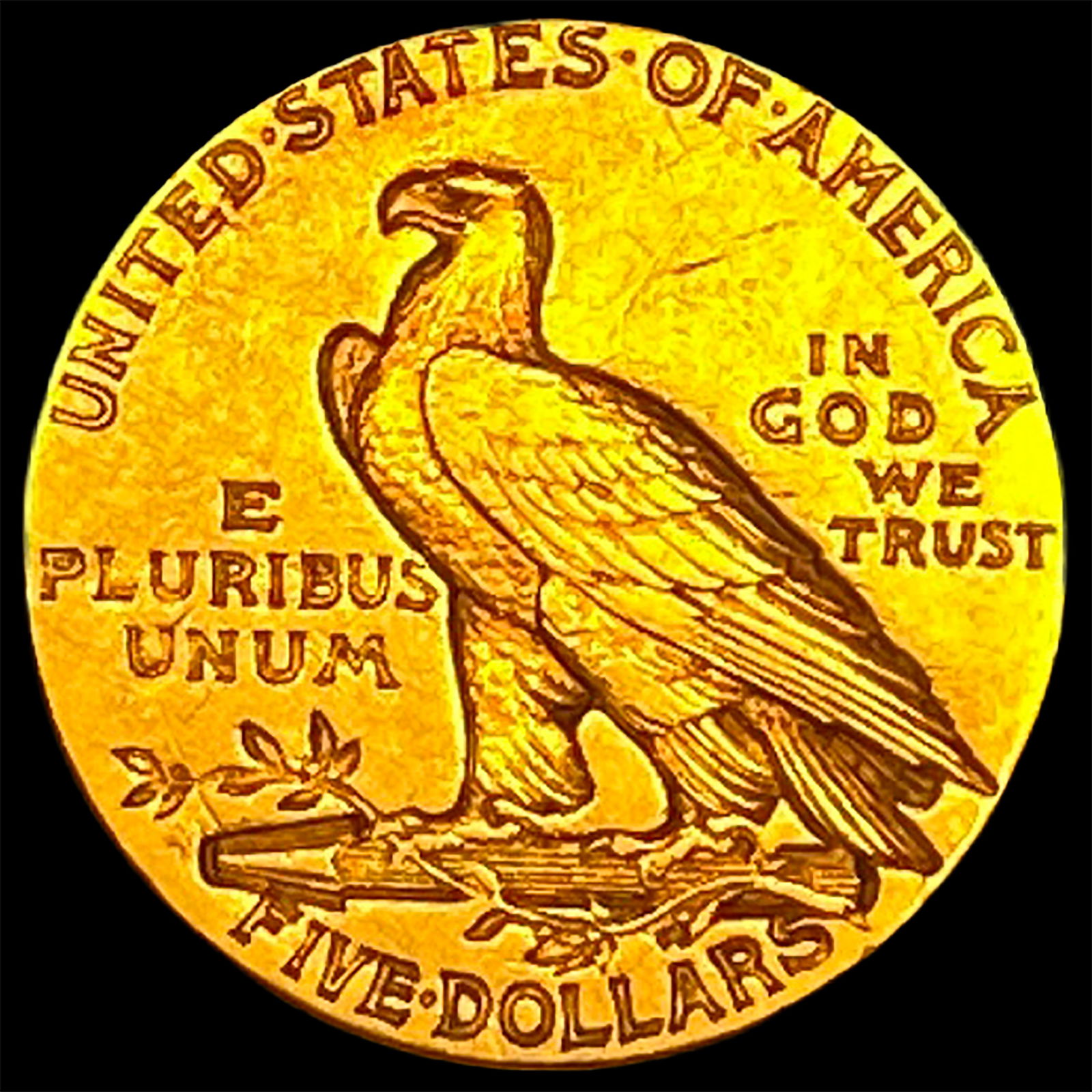 1910 Indian Head Half Eagle $5 Gold NEARLY UNCIRCULATED - 2