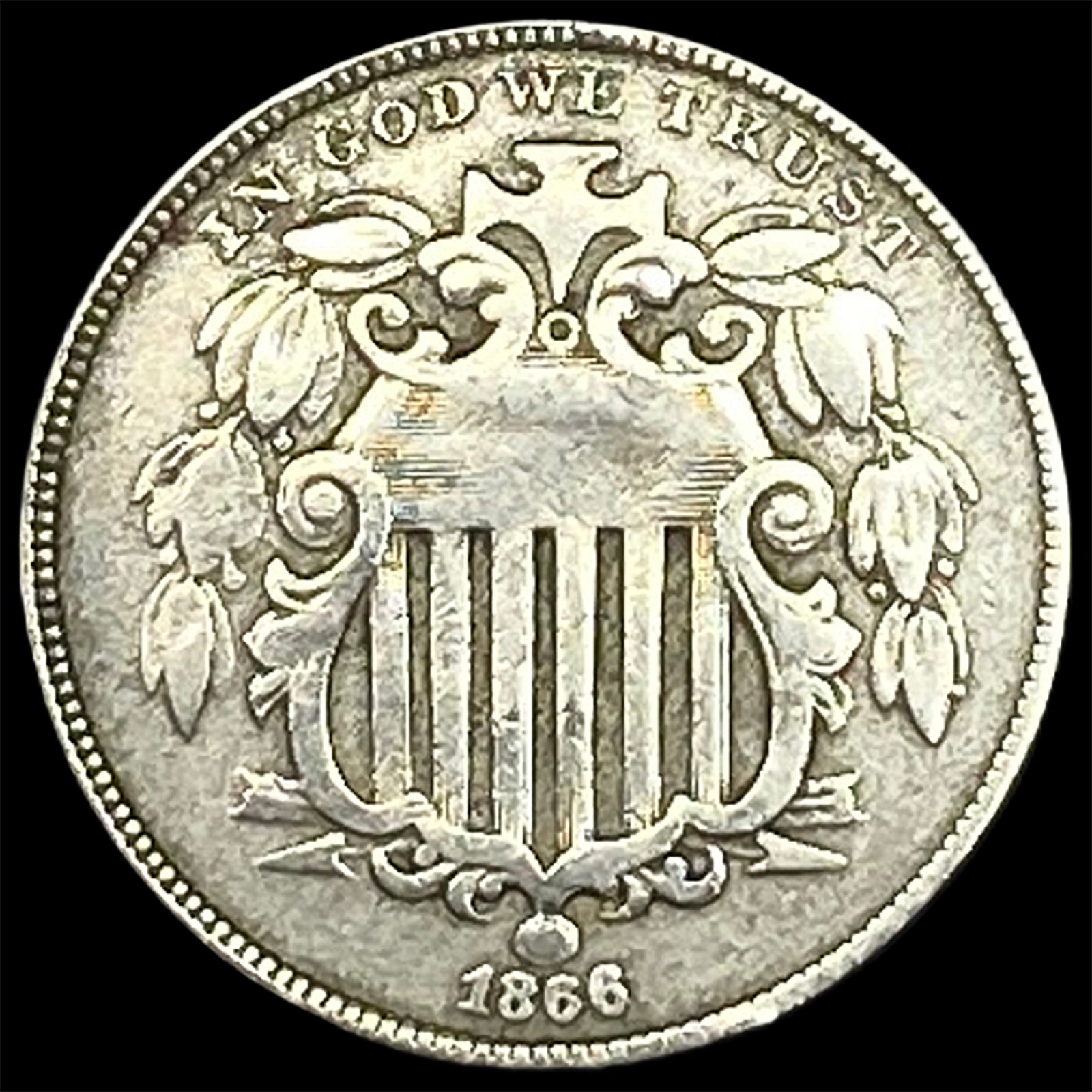 1866 Shield Nickel HIGH GRADE (1 of 2)