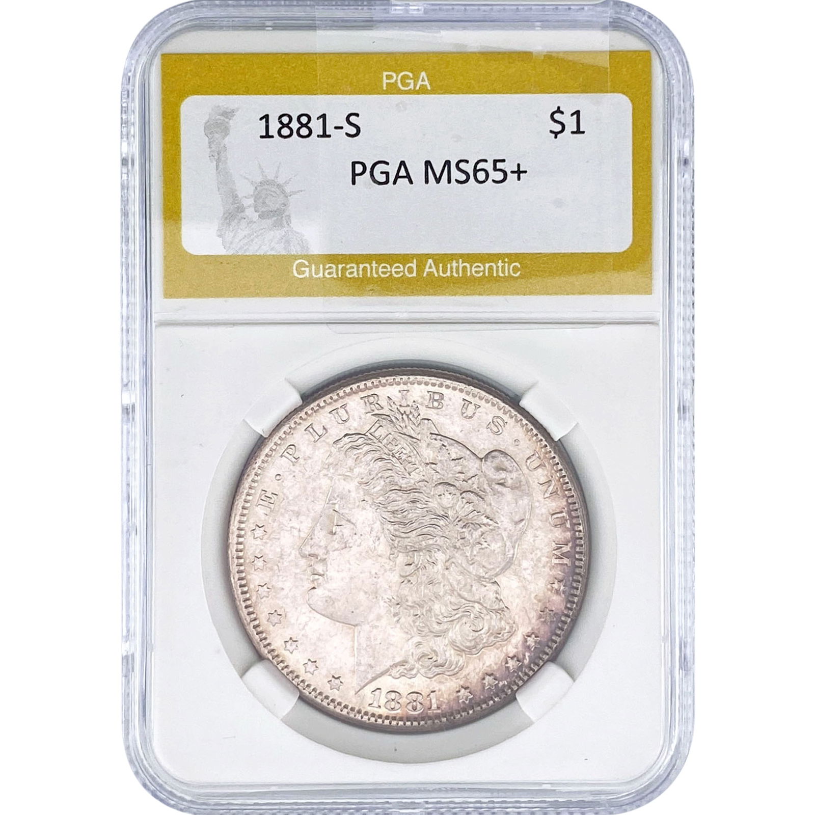 1881-S Morgan Silver Dollar PGA MS65+ (1 of 2)