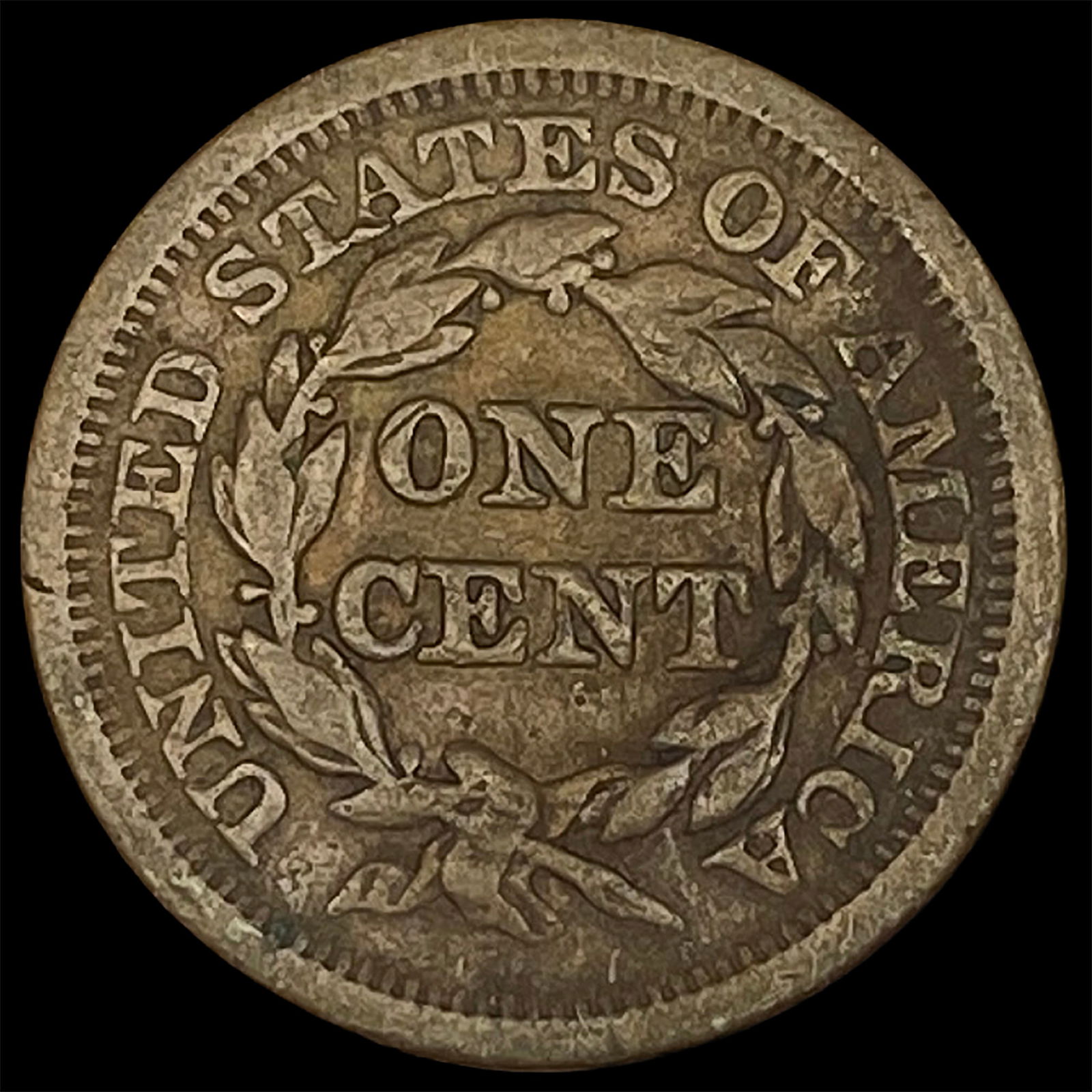 1851 Braided Hair Large Cent NICELY CIRCULATED - 2