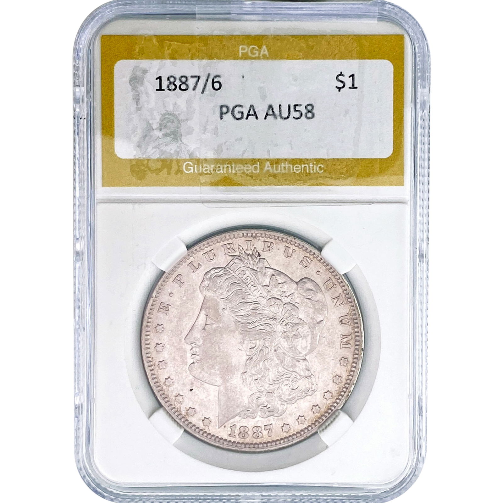 1887/6 Morgan Silver Dollar PGA AU58 (1 of 2)