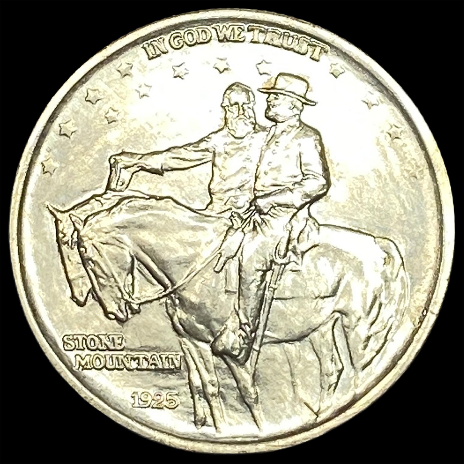 1925 Silver Stone Mountain Half Dollar CHOICE AU (1 of 2)
