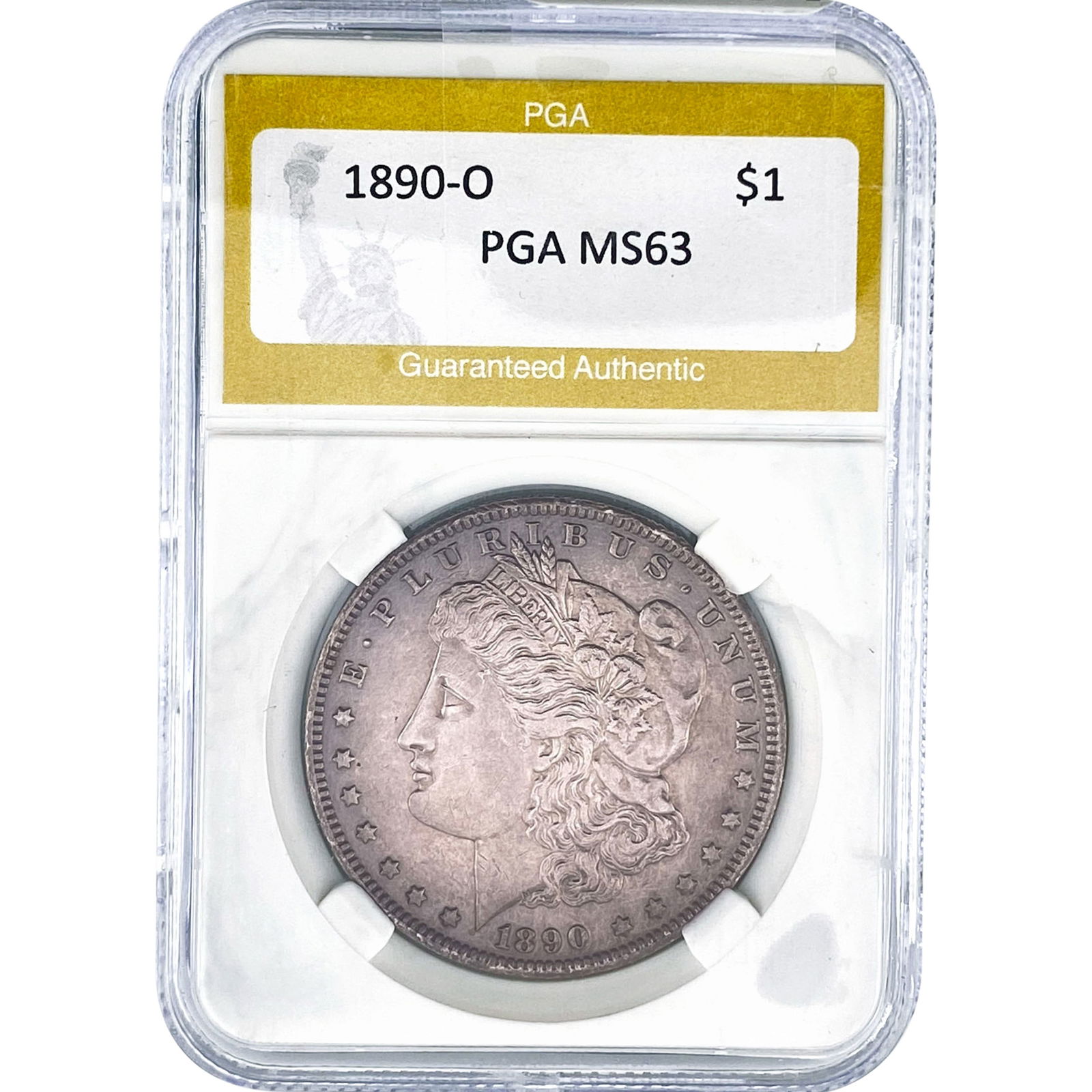 1890-O Morgan Silver Dollar PGA MS63: 1890-O Morgan Silver Dollar PGA MS63
