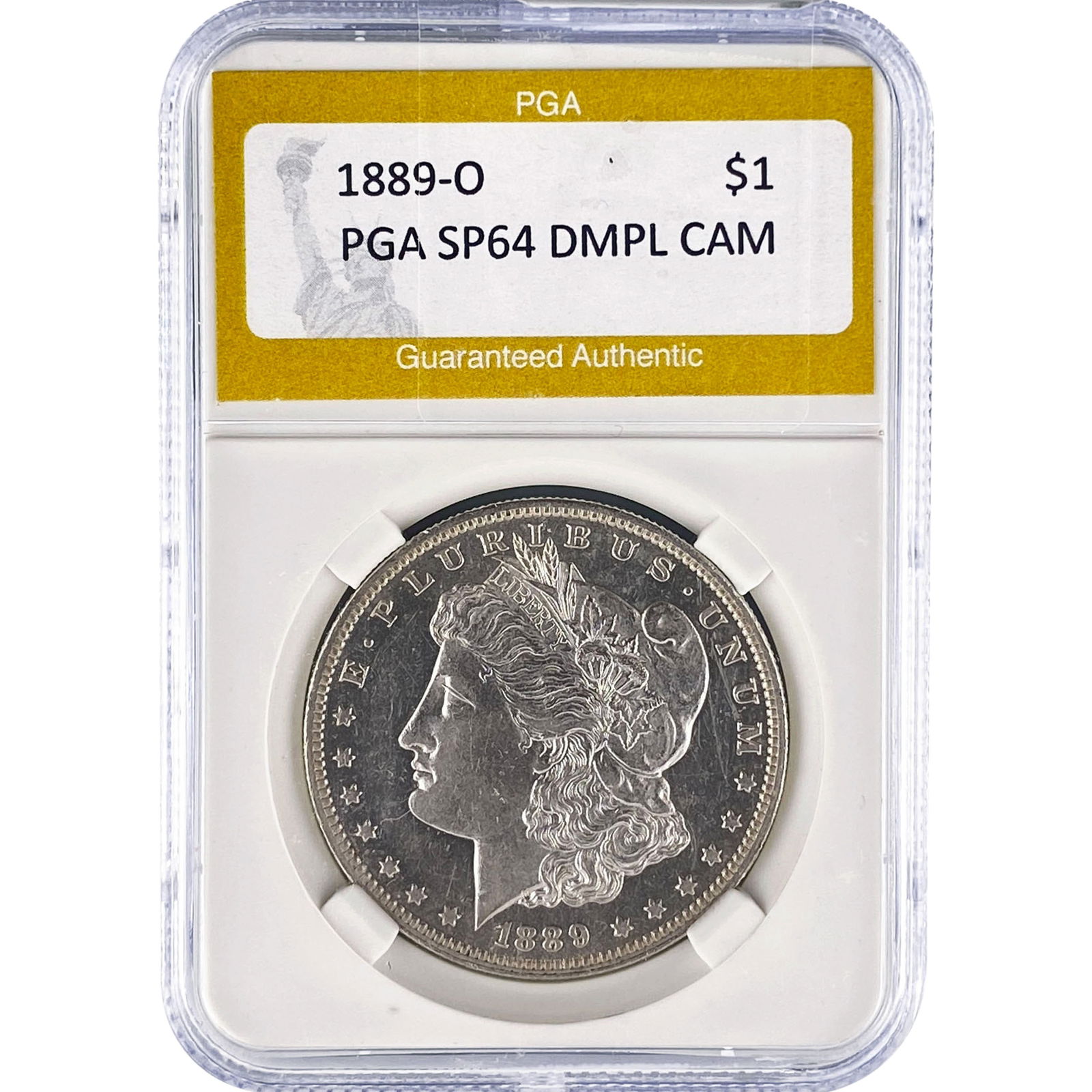 1889-O Morgan Silver Dollar PGA SP64 DMPL CAMEO: 1889-O Morgan Silver Dollar PGA SP64 DMPL CAMEO