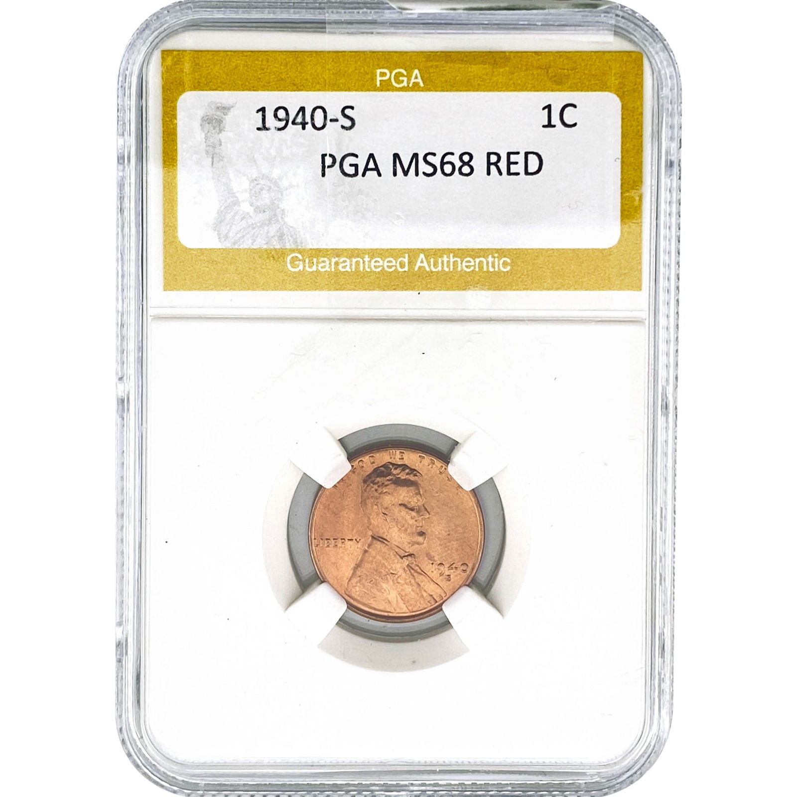 1940-S Wheat Cent PGA MS68 RED (1 of 2)