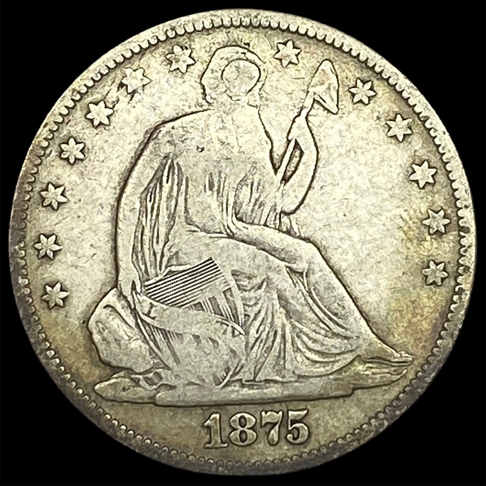 1875-S Silver Half Dollar LIGHTLY CIRCULATED (1 of 2)