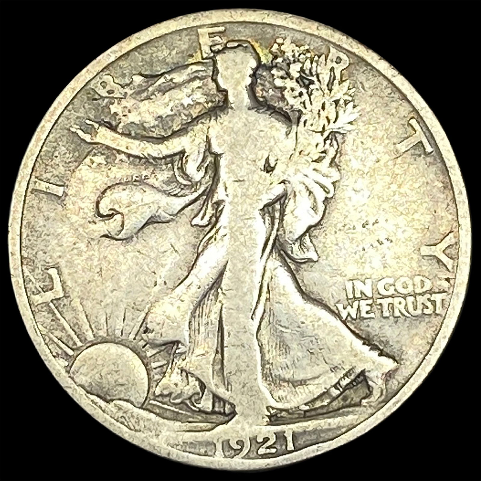 1921 Silver Half Dollar (Walking Liberty) NICELY CIRCULATED: 1921 Silver Half Dollar (Walking Liberty) NICELY CIRCULATED
