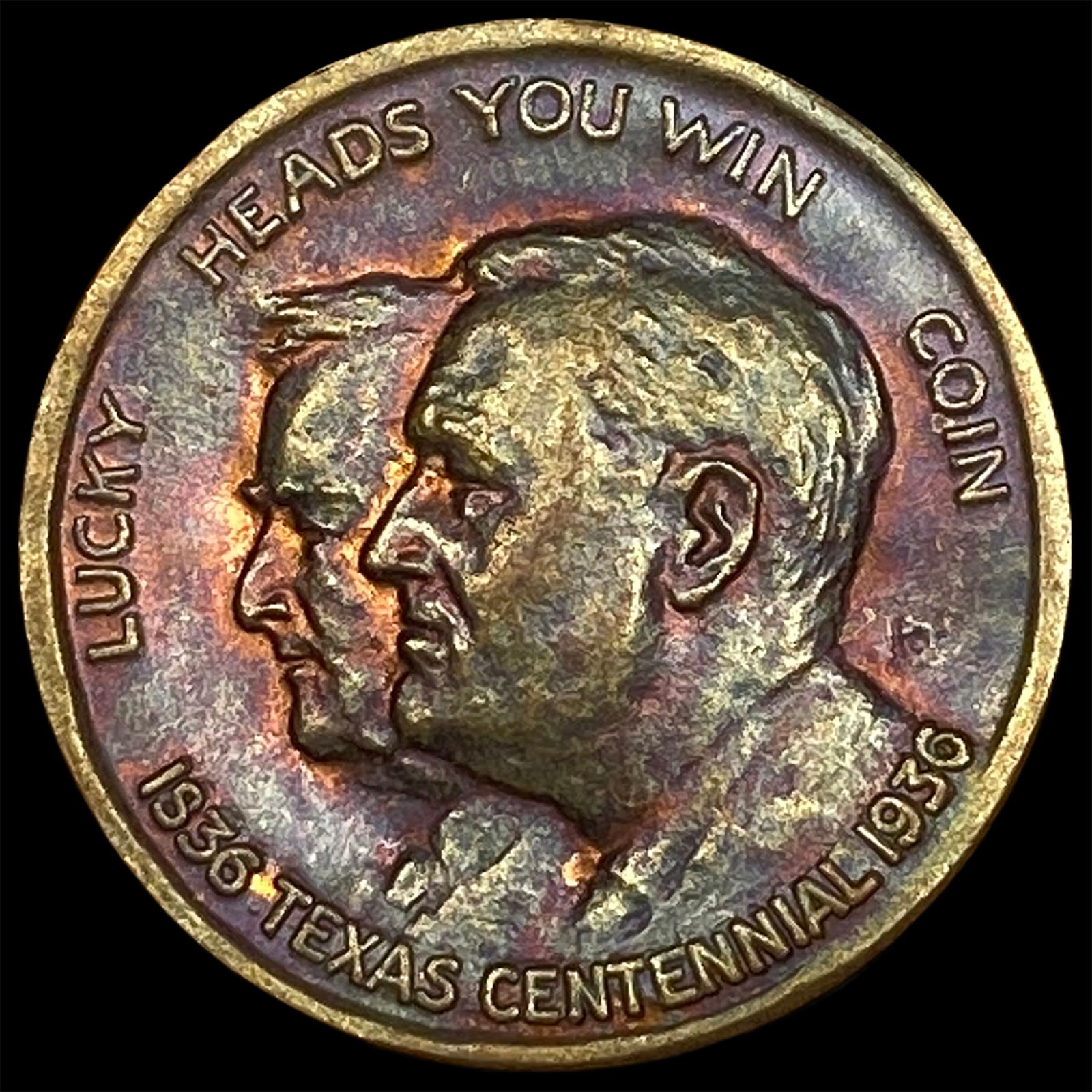 This is a 1936 Texas Centennial Lucky Coin Token. UNCIRCULATED (1 of 2)