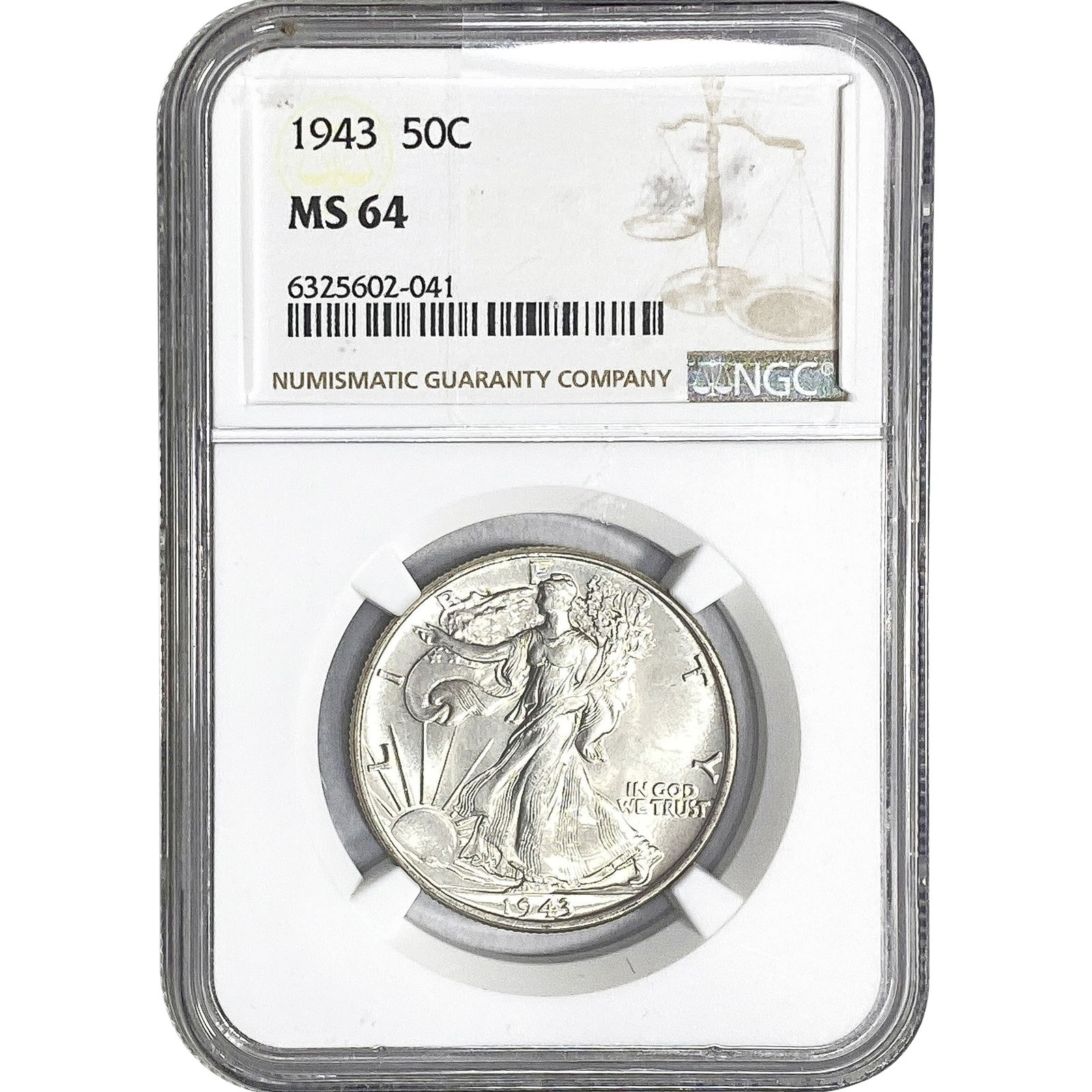 1943 Walking Liberty Half Dollar NGC MS64 (1 of 2)