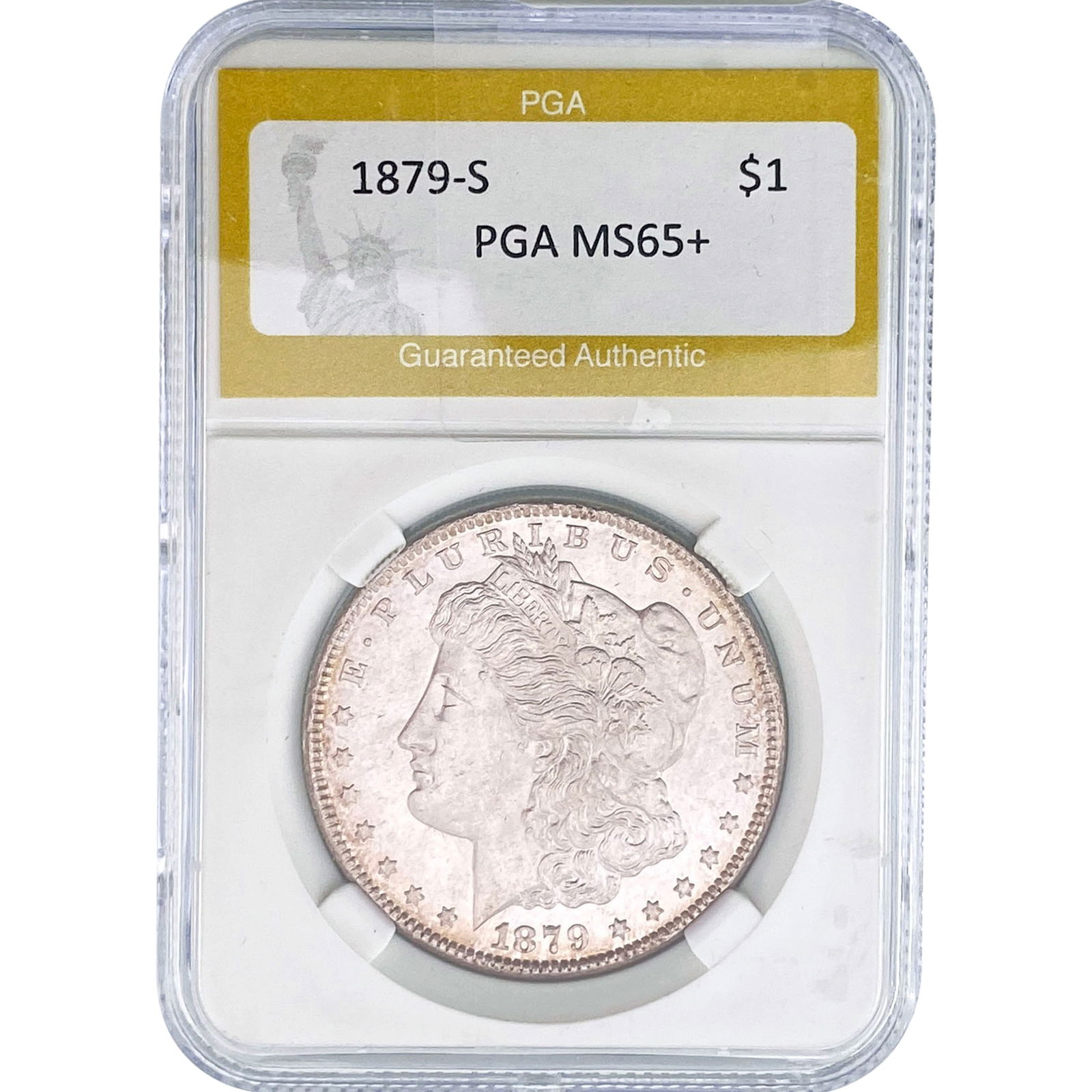 1879-S Morgan Silver Dollar PGA MS65+: 1879-S Morgan Silver Dollar PGA MS65+