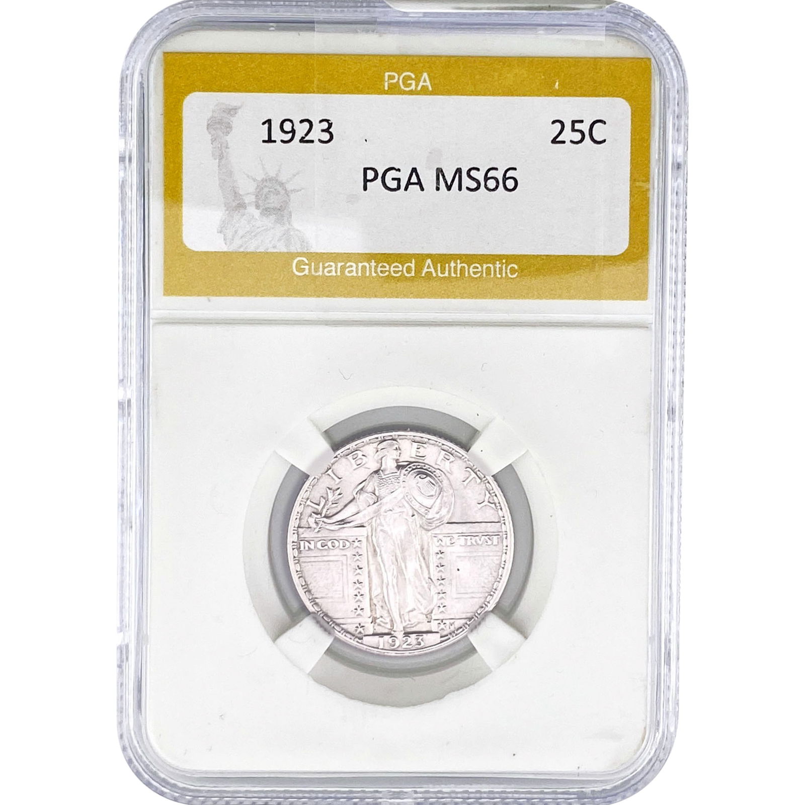 1923 Standing Liberty Quarter PGA MS66: 1923 Standing Liberty Quarter PGA MS66