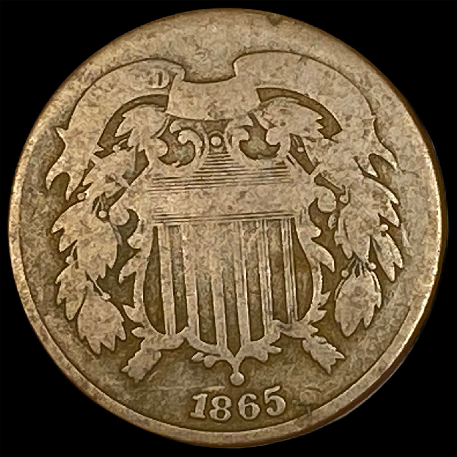 1865 Bronze Two-Cent Piece NICELY CIRCULATED (1 of 2)