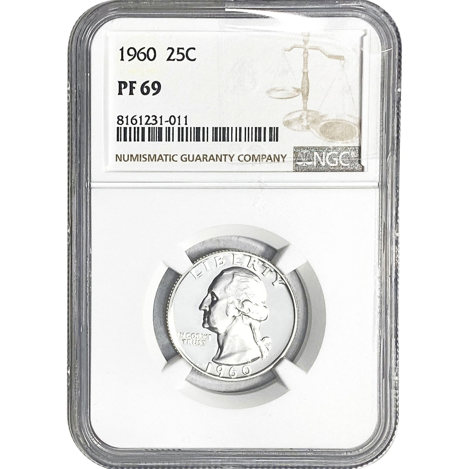 1960 Washington Silver Quarter NGC PF69 (1 of 2)