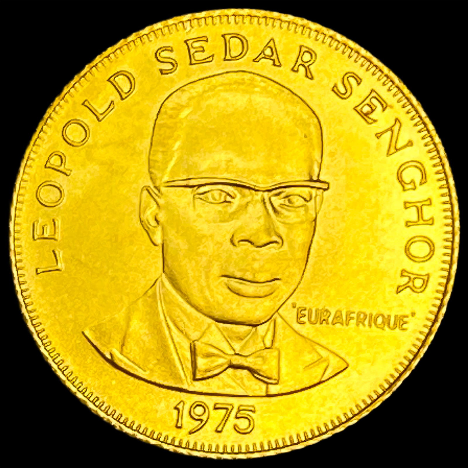 1975 Gold 250 Francs Senegal SUPERB GEM BU (1 of 2)