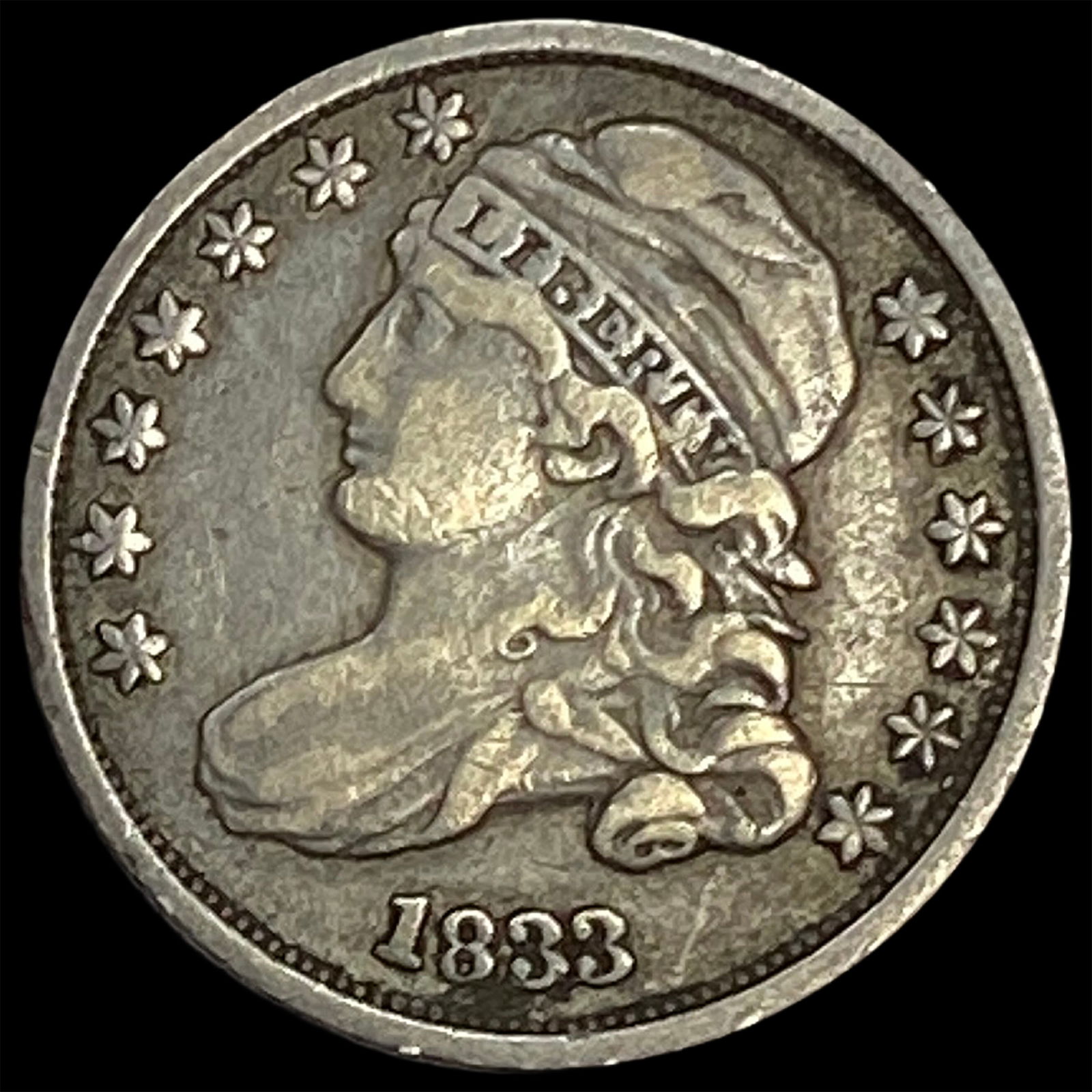 1833 Capped Bust Dime ABOUT UNCIRCULATED (1 of 2)