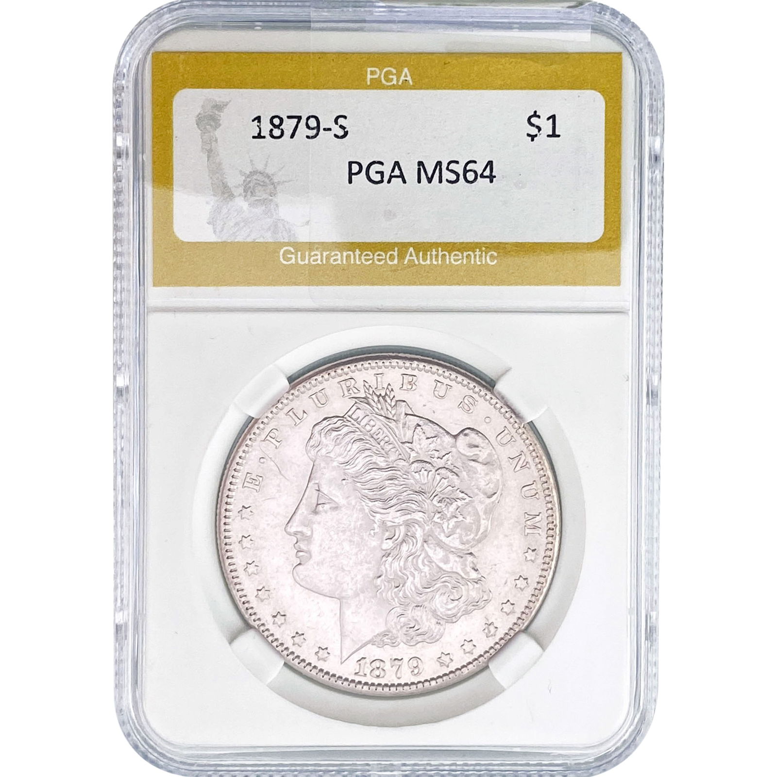 1879-S Morgan Silver Dollar PGA MS64: 1879-S Morgan Silver Dollar PGA MS64