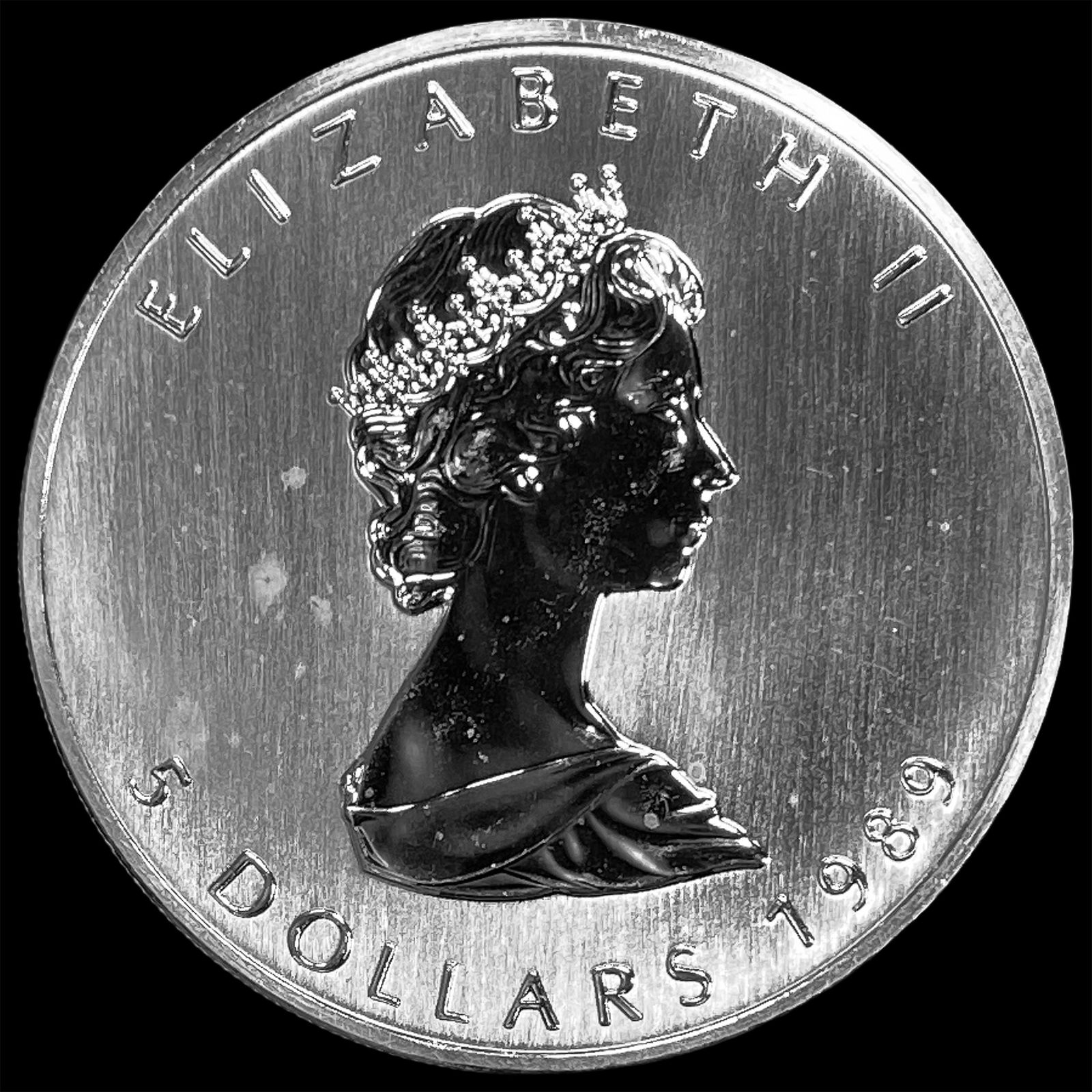 1989 Silver 1 oz Canadian Maple Leaf CHOICE PROOF (1 of 2)