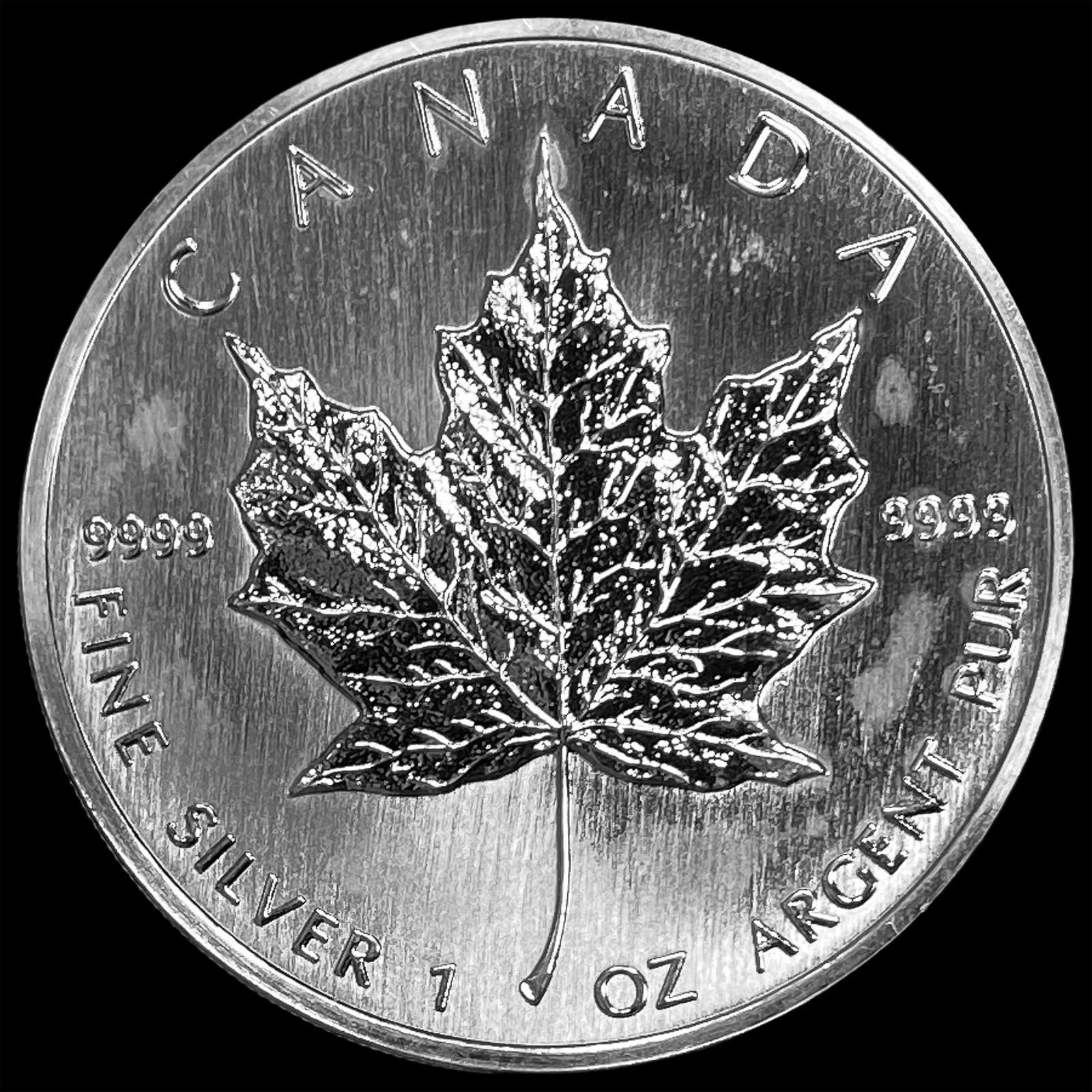 1989 Silver 1 oz Canadian Maple Leaf CHOICE PROOF - 2