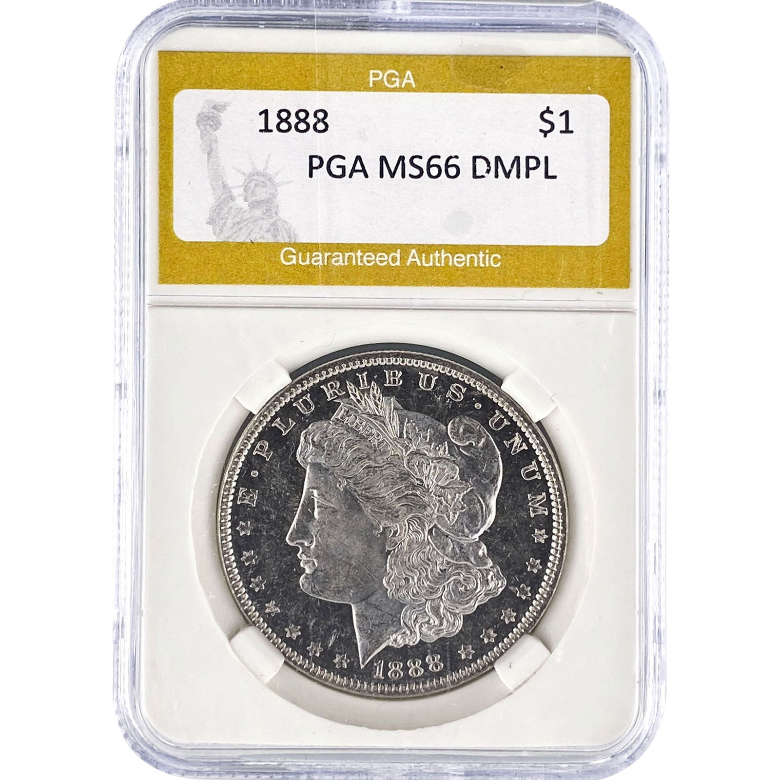 1888 Morgan Silver Dollar PGA MS66 DMPL: 1888 Morgan Silver Dollar PGA MS66 DMPL