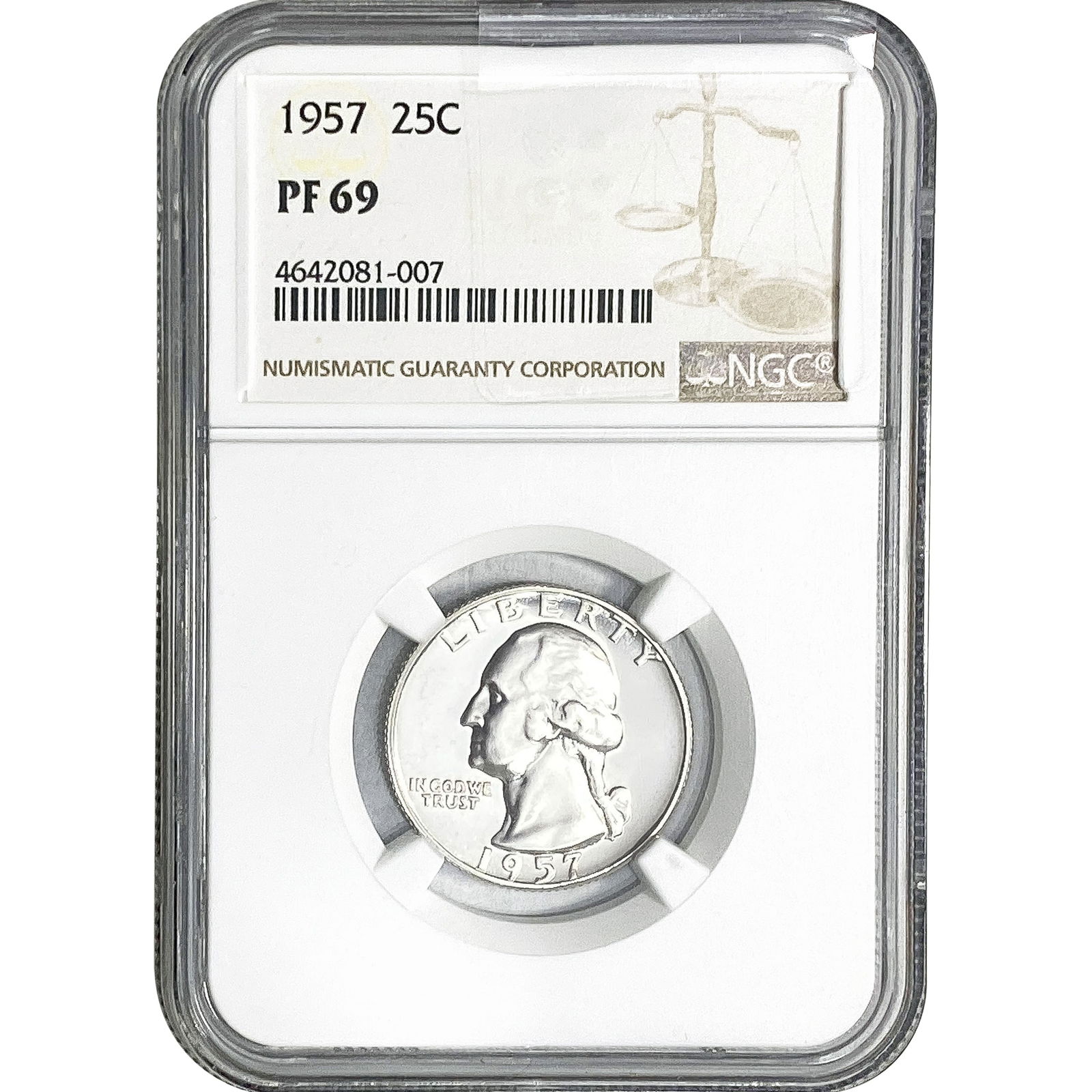 1957 Washington Silver Quarter NGC PF69 (1 of 2)