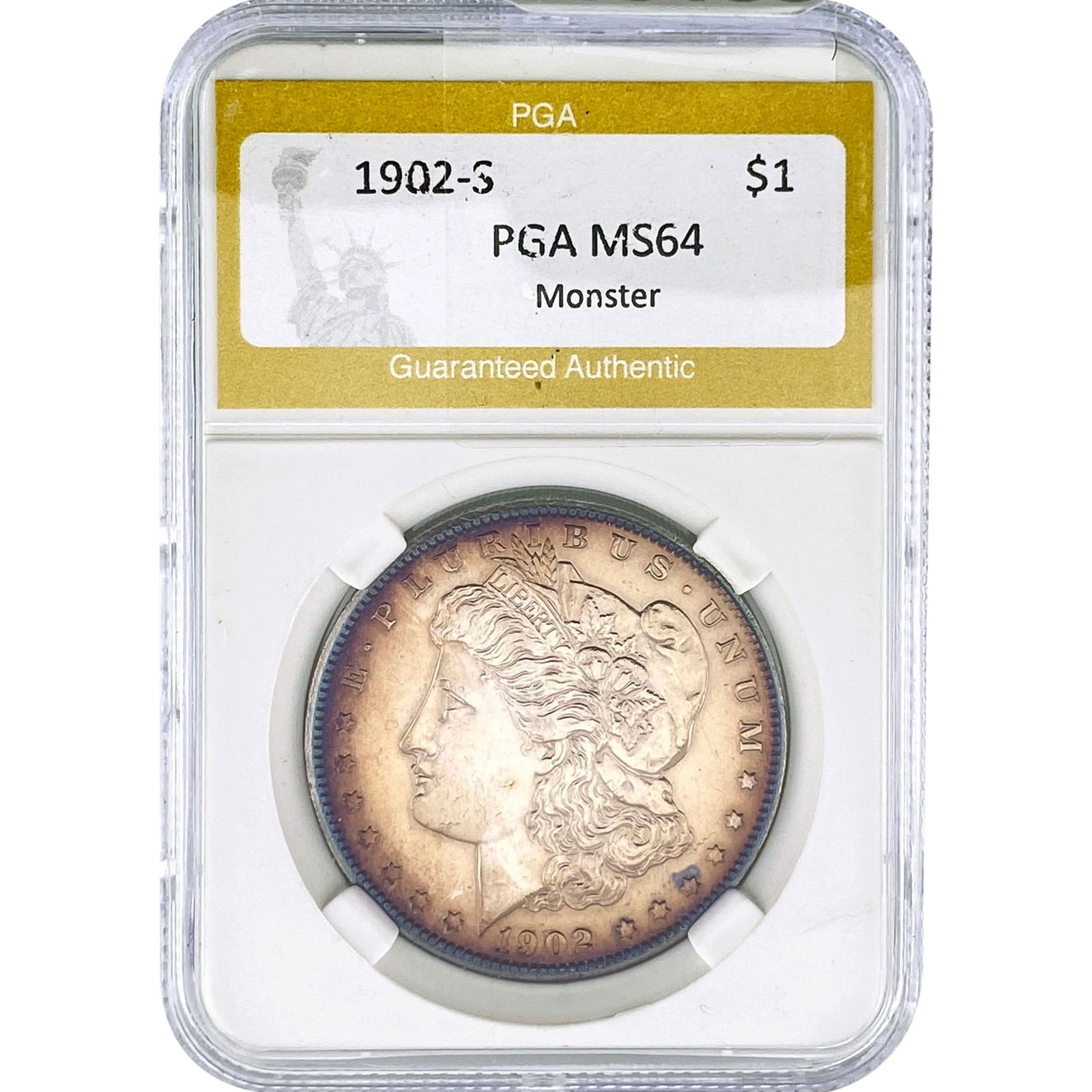 1902-S Morgan Silver Dollar PGA MS64 Monster: 1902-S Morgan Silver Dollar PGA MS64 Monster