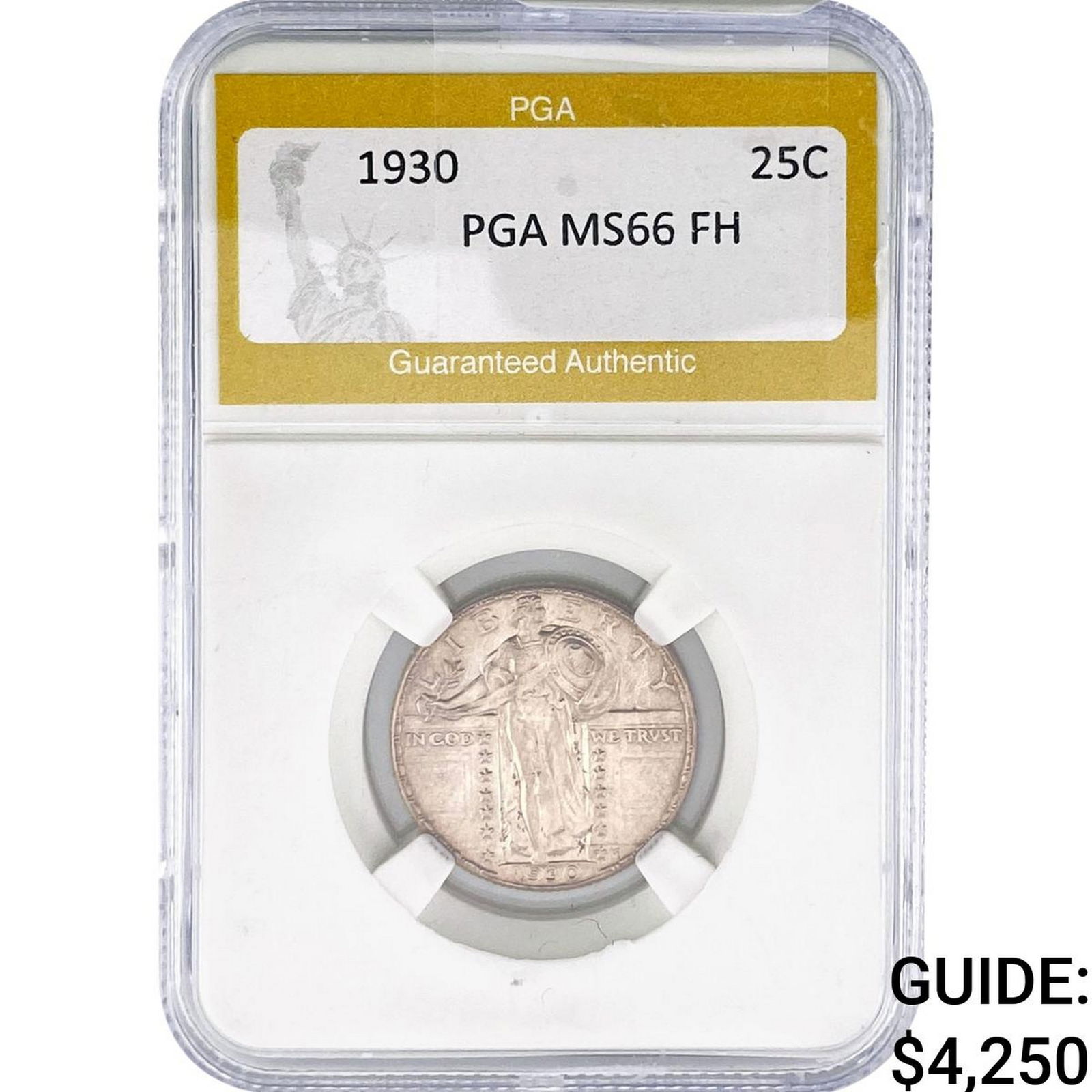 1930 Standing Liberty Quarter PGA MS66 FH: 1930 Standing Liberty Quarter PGA MS66 FH